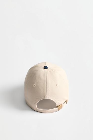 Embroidered slogan cap — MEDIUM ECRU 4