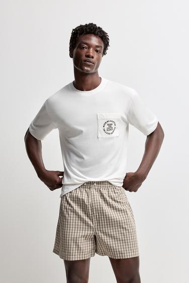 Short pyjamas with pocket — WHITE 2
