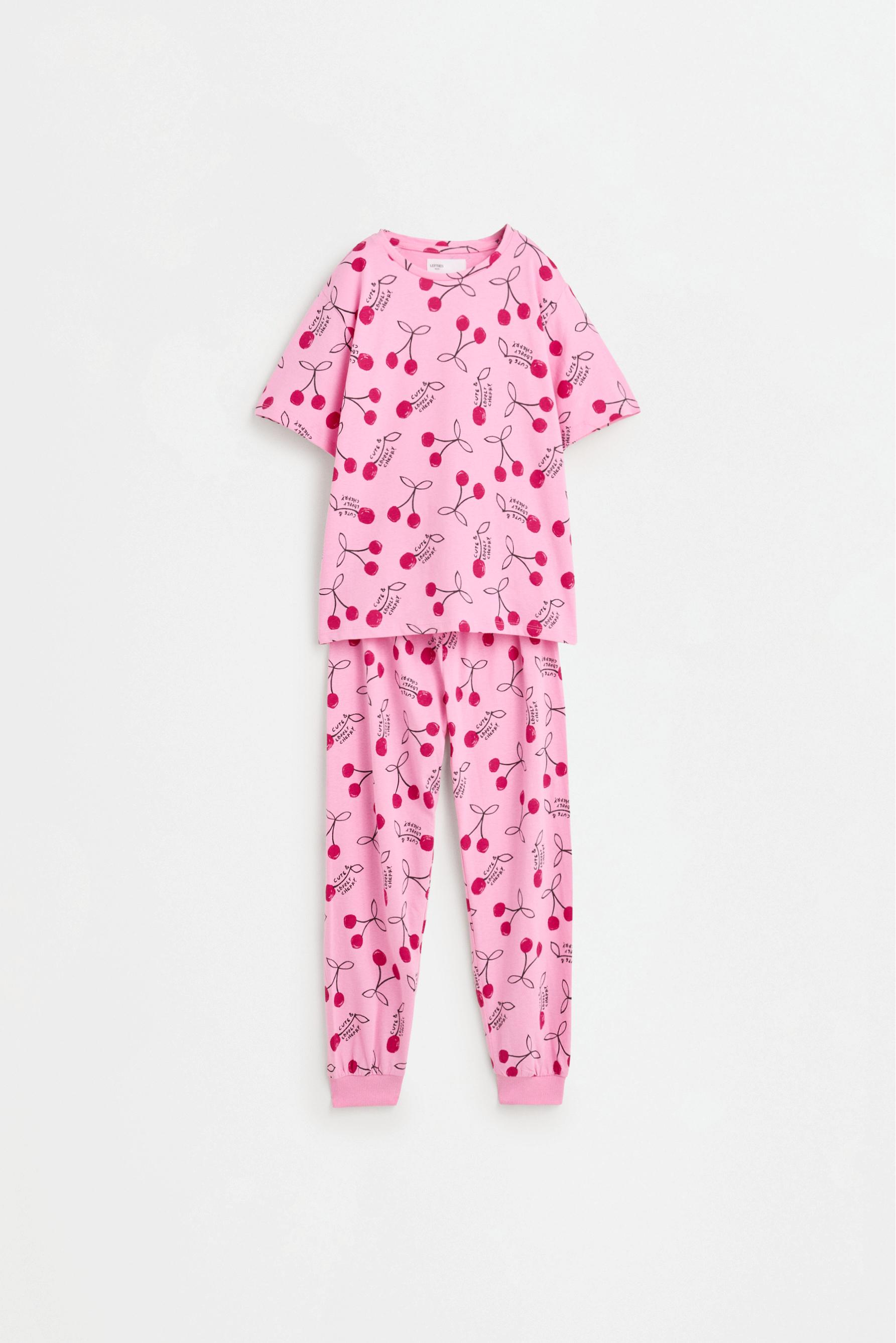 Cherry print pyjamas — BUBBLEGUM PINK