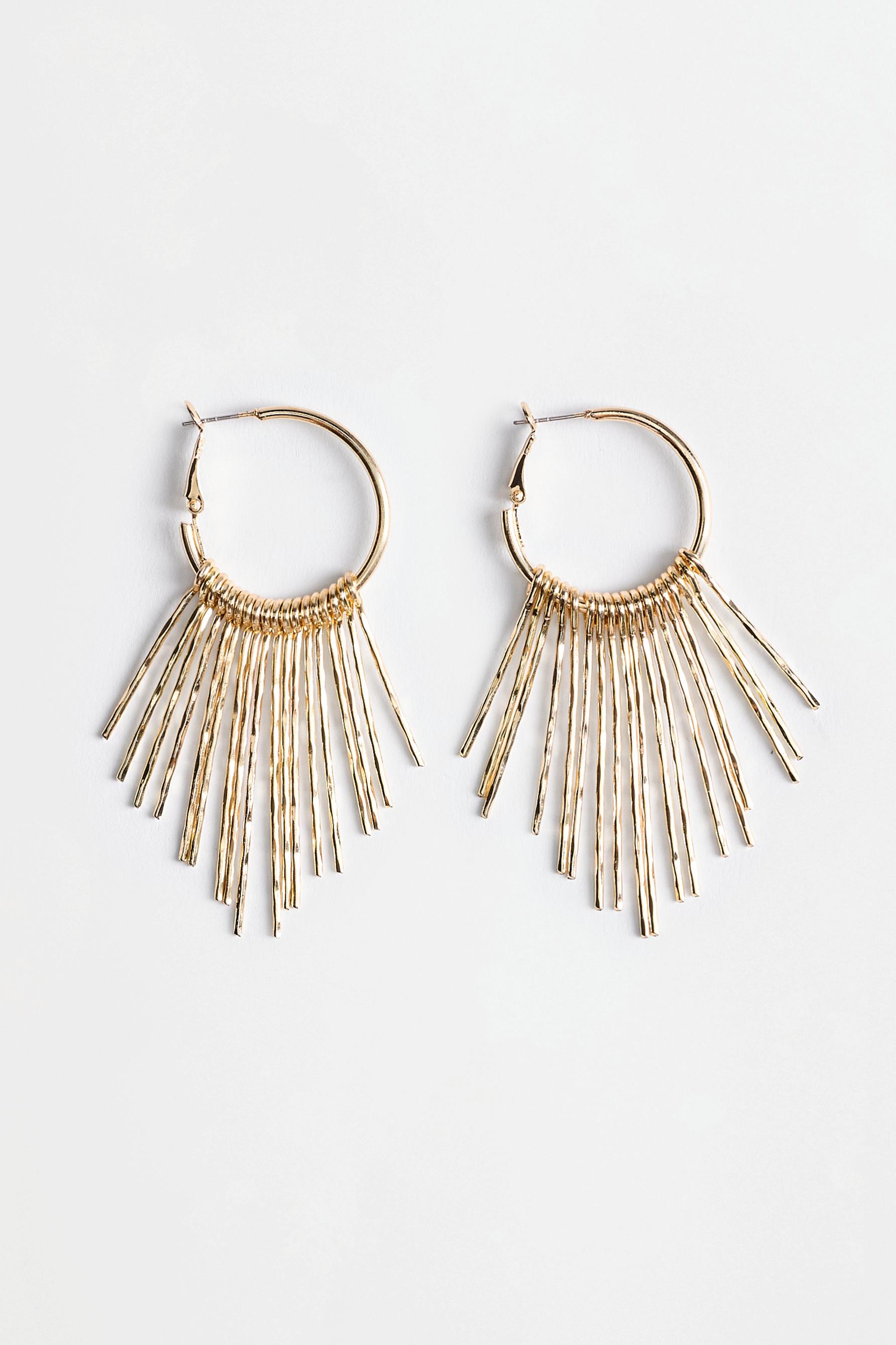 Gold fringe earrings — GOLDEN