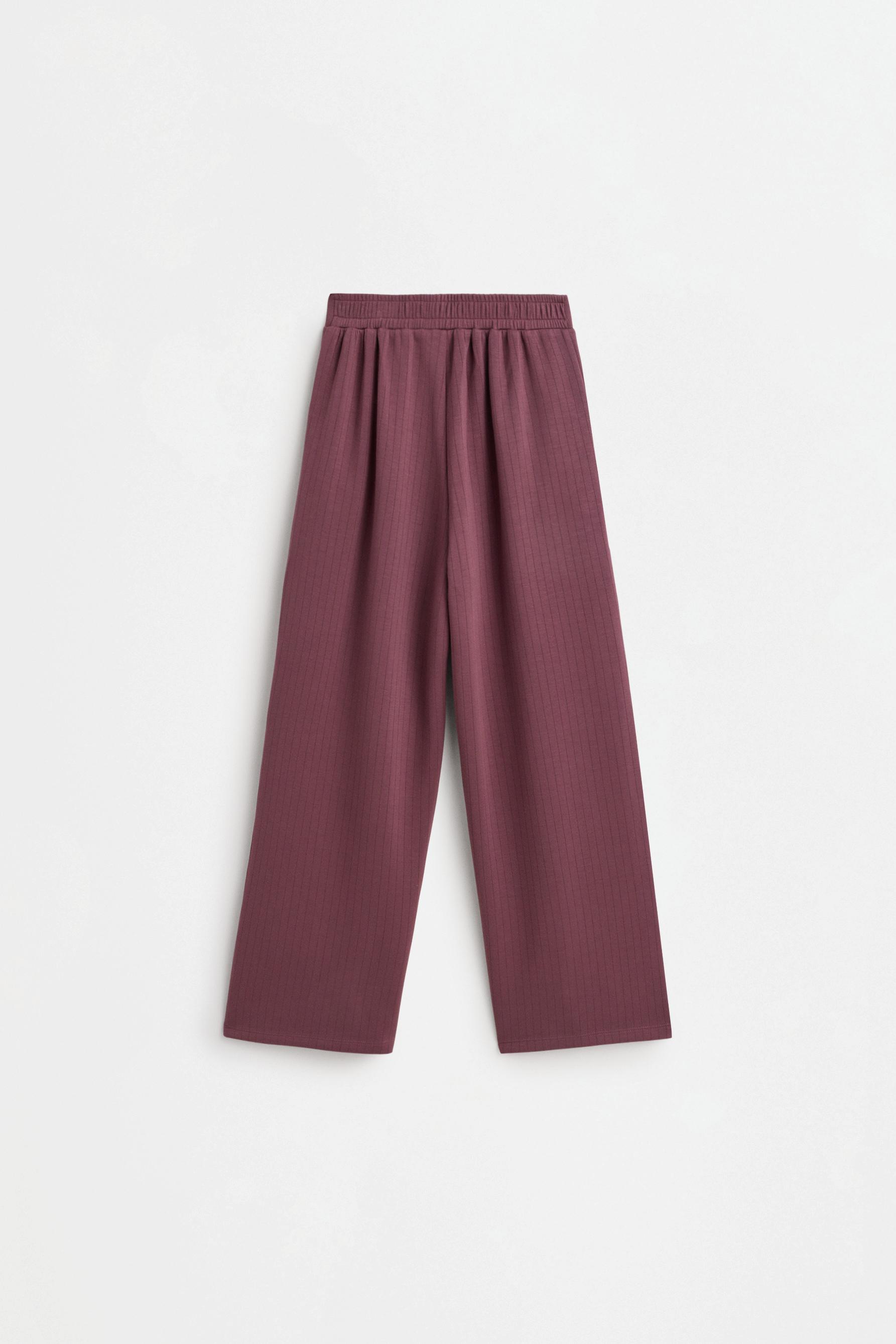 Ribbed straight-leg trousers — REDDISH