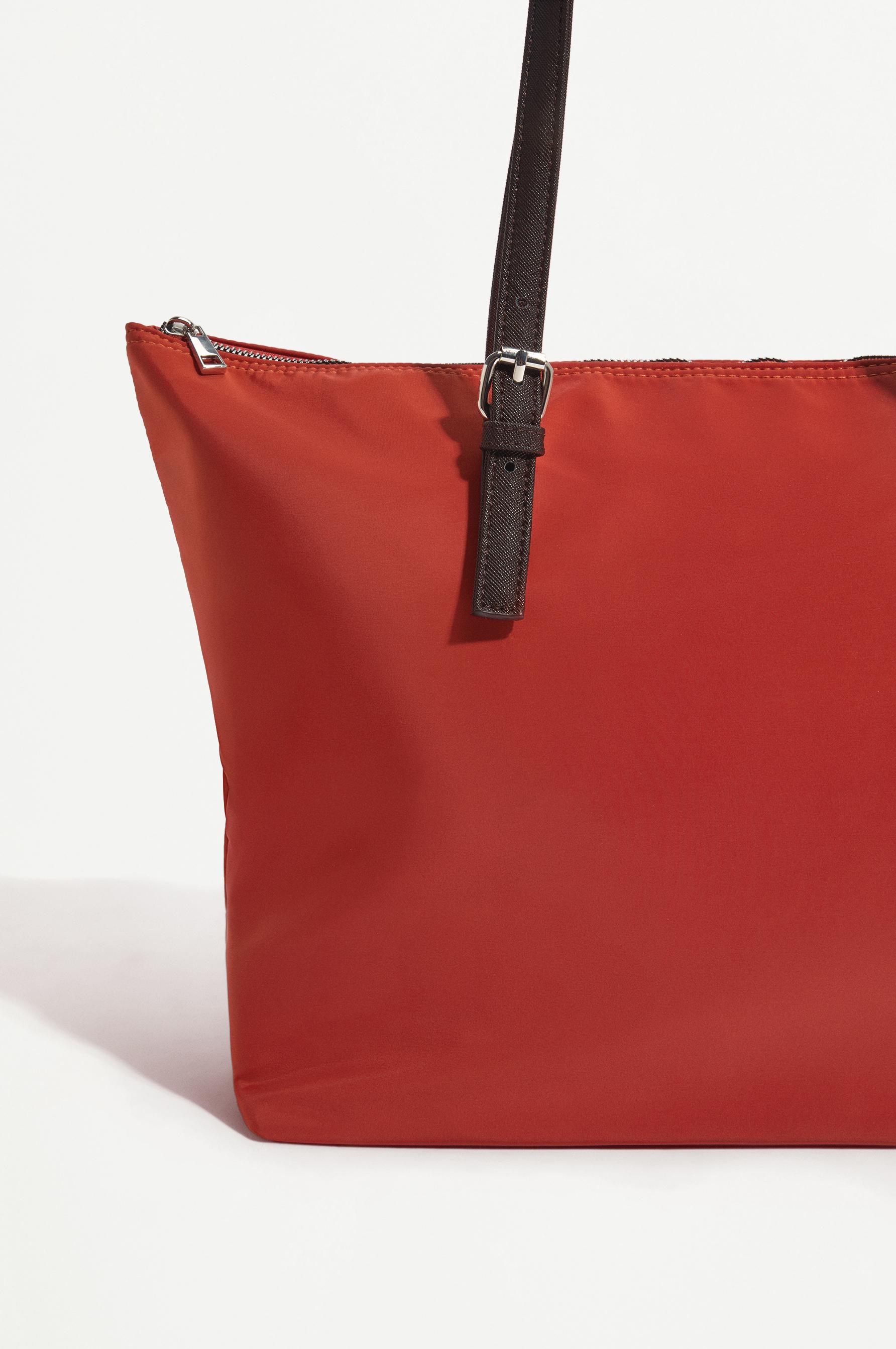 Nylon shopper bag — ORANGE