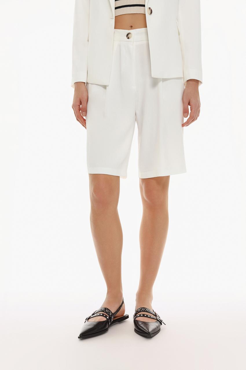 Bermuda De Vestir Mujer Short Sacha Bermuda De Mujer En Sarga De