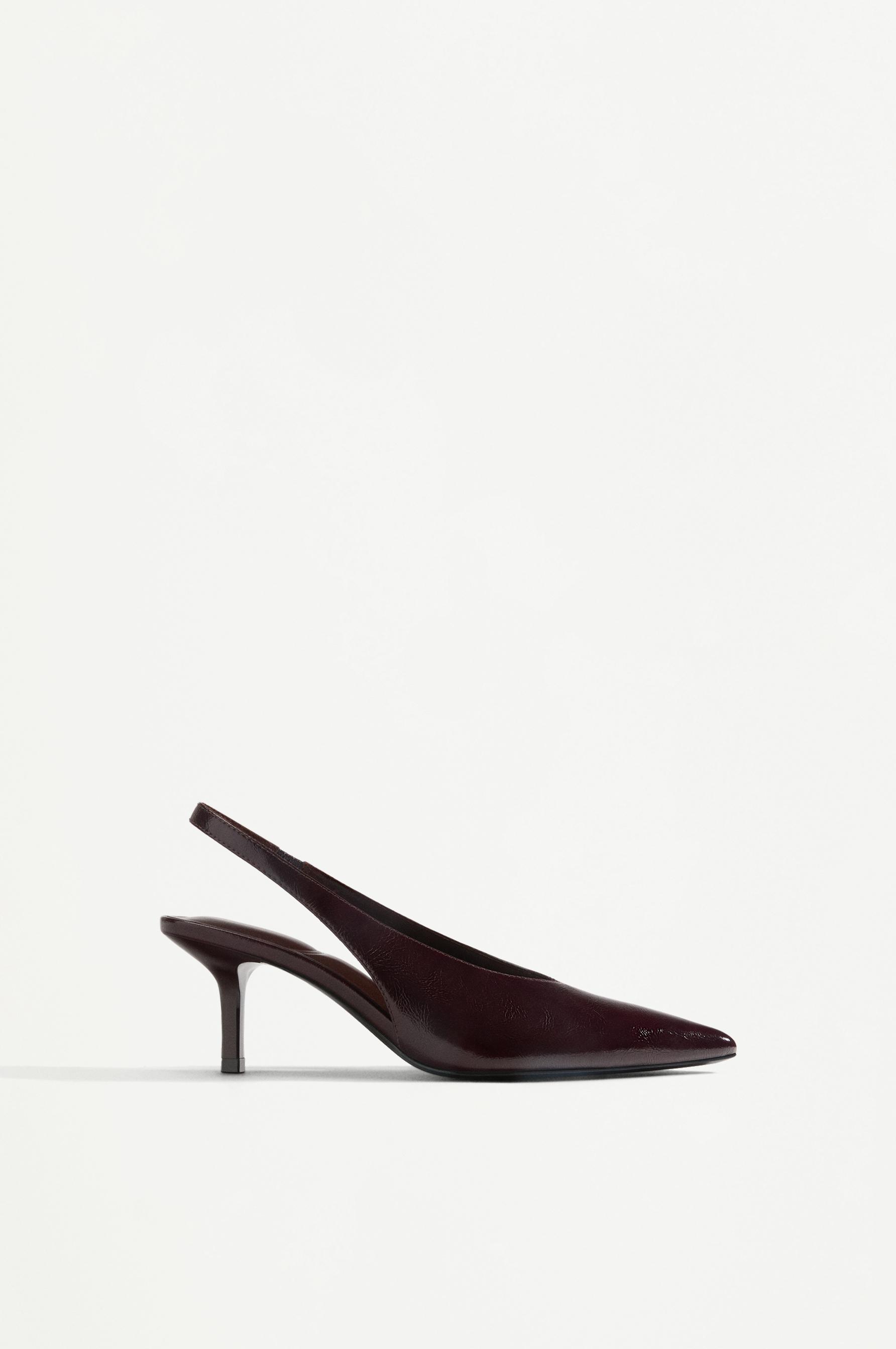 Slingback heels — BURGUNDY