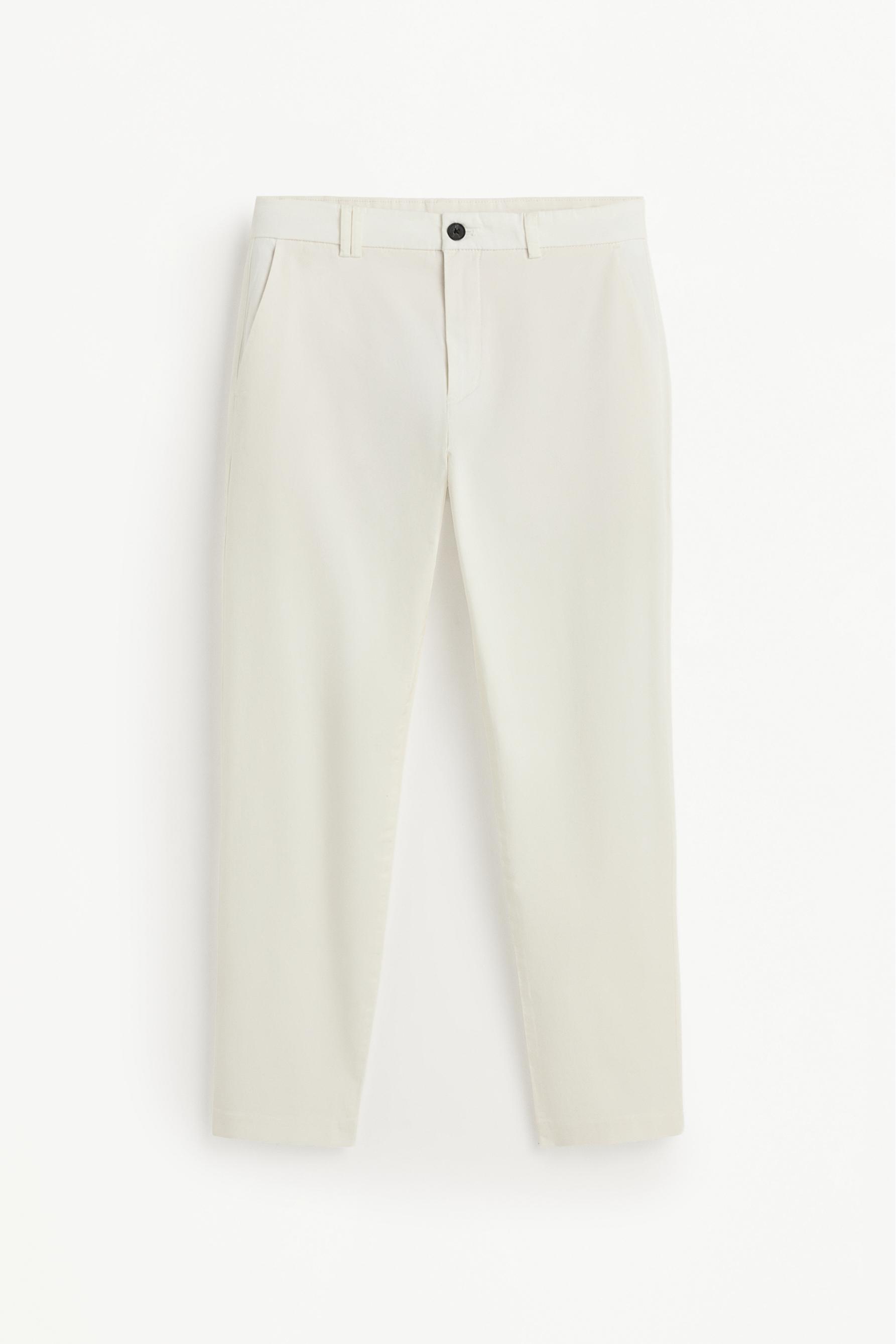 Slim fit chino trousers — OFF WHITE