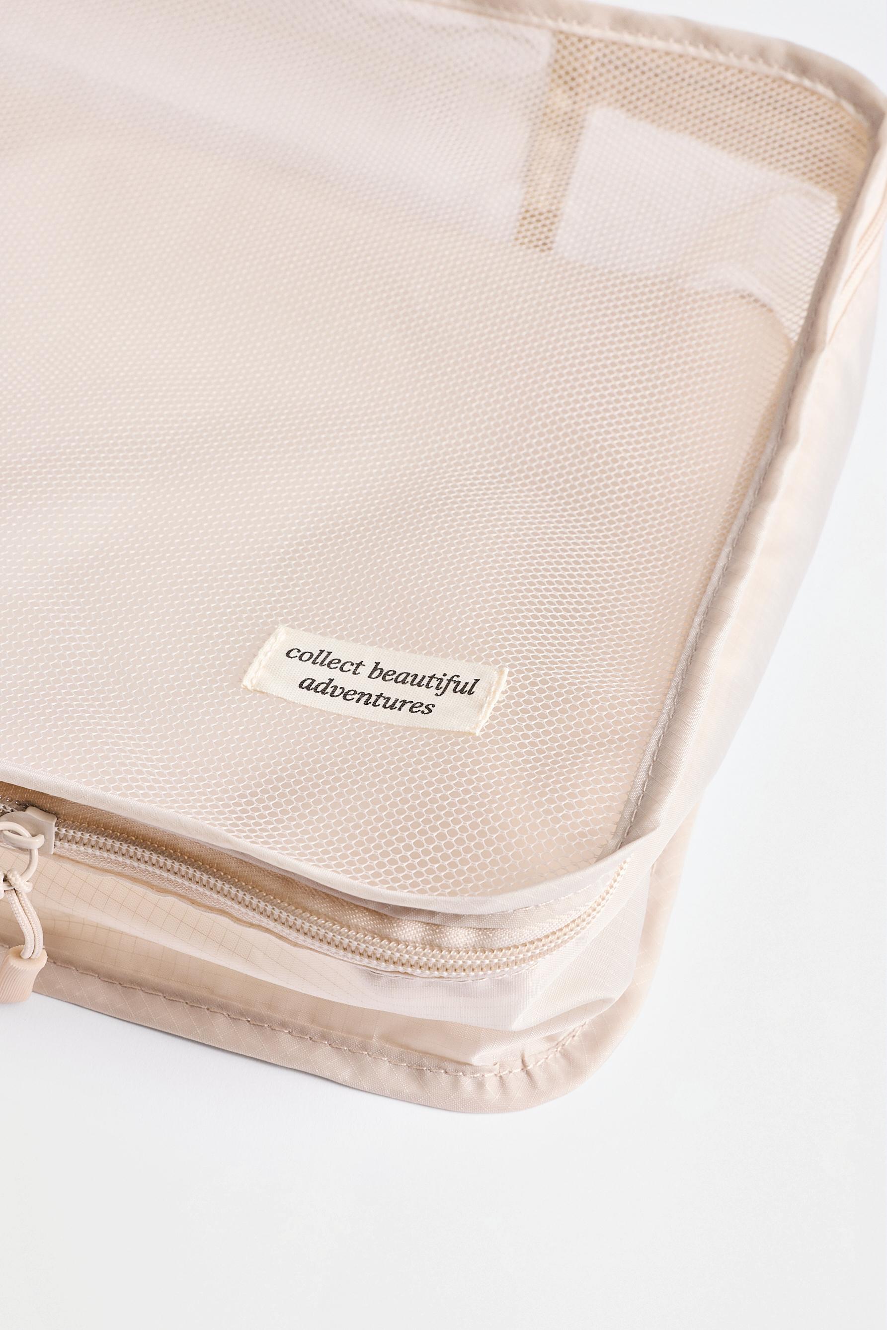 Set of 3 travel organisers — ECRU