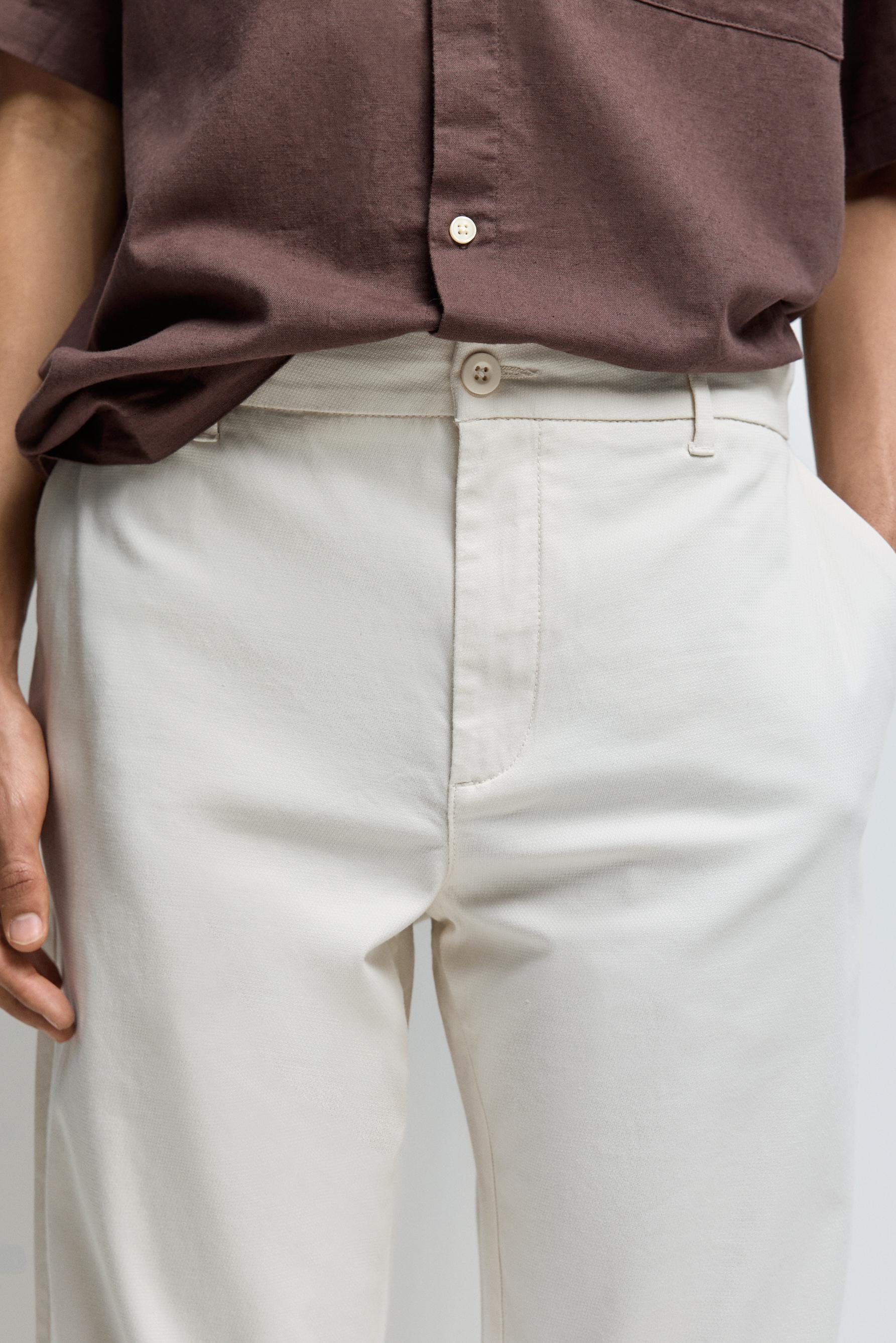 Slim fit chino trousers — OFF WHITE
