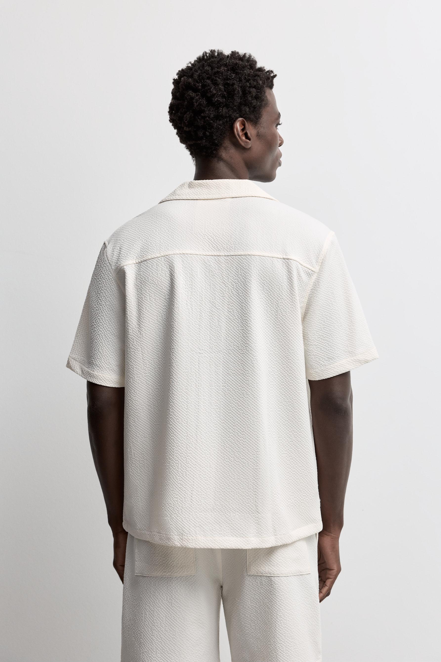 Seersucker shirt — OFF WHITE
