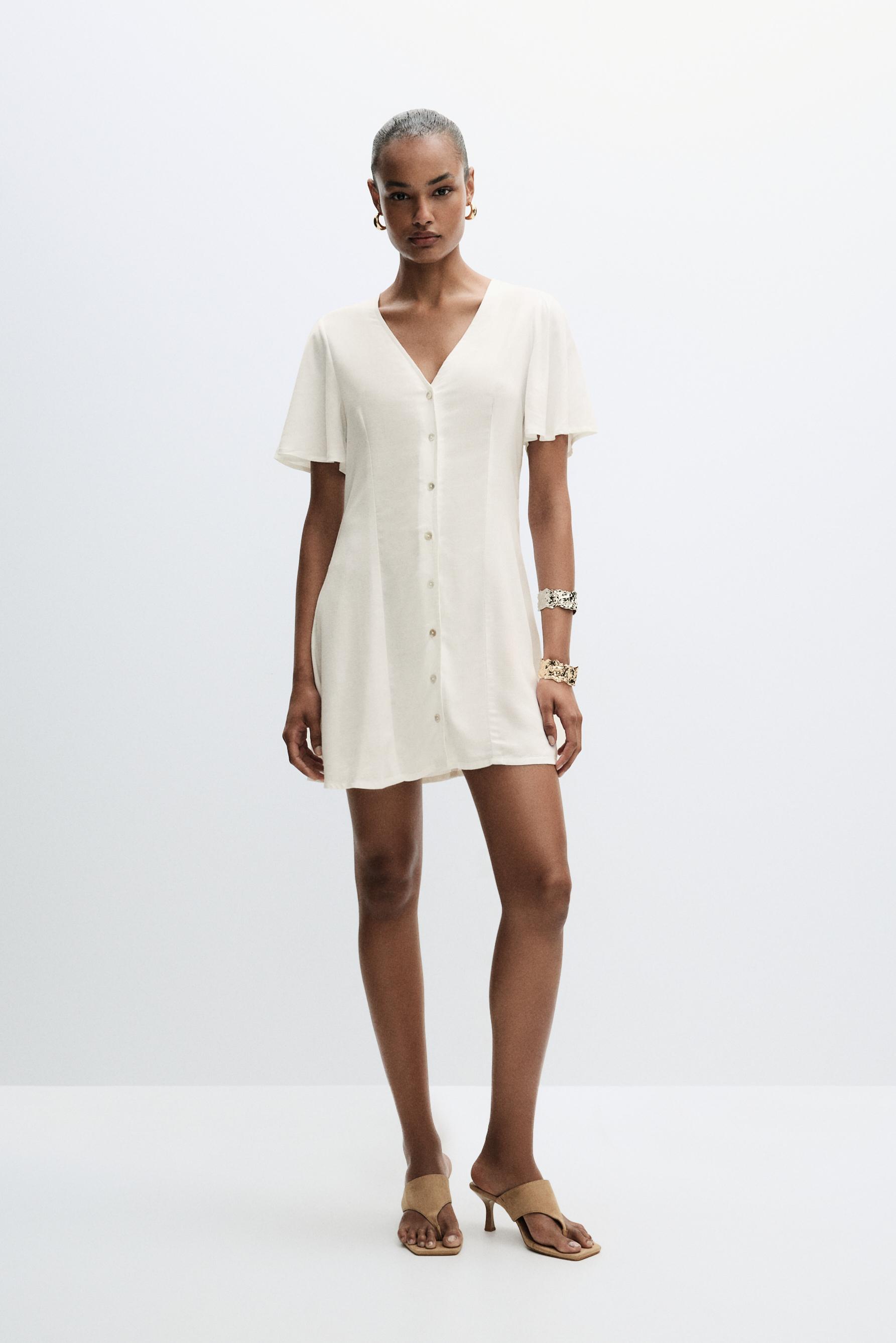 Vestido rústico manga capa