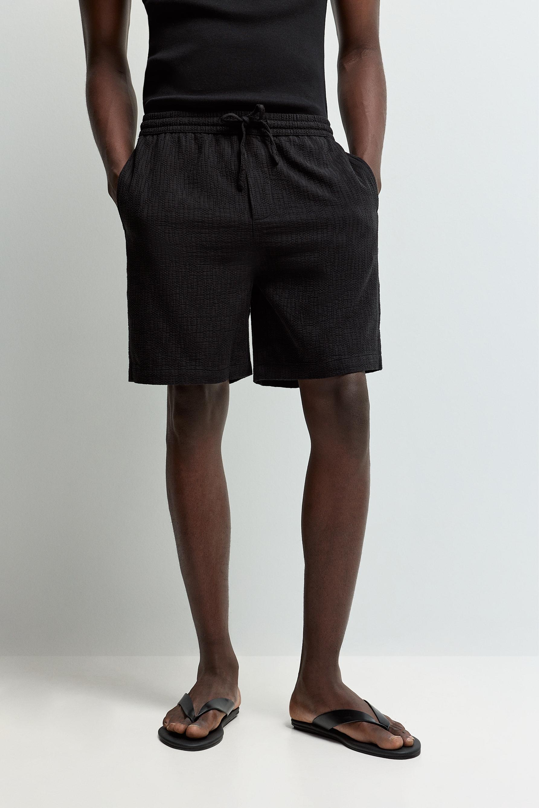 Jacquard Bermuda shorts — BLACK