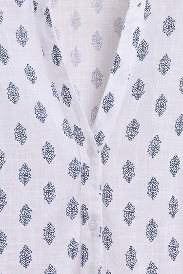 Rustic shirt with sleeve tape — BLUE 7