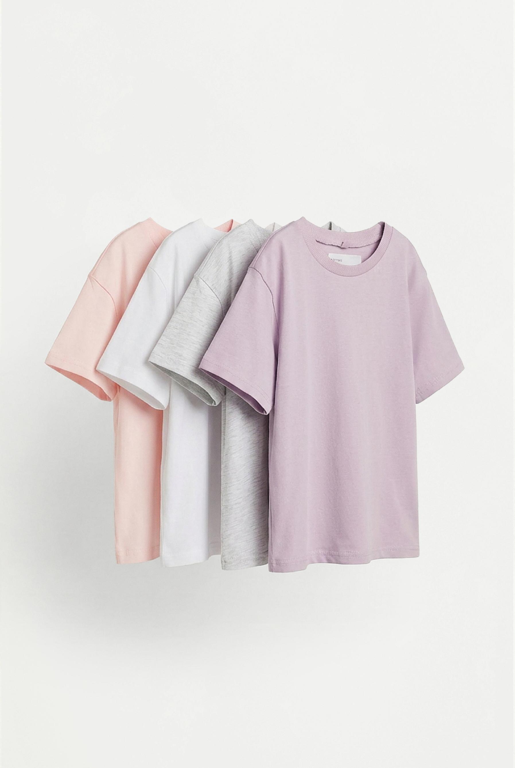 4-pack of plain T-shirts — PALE MAUVE