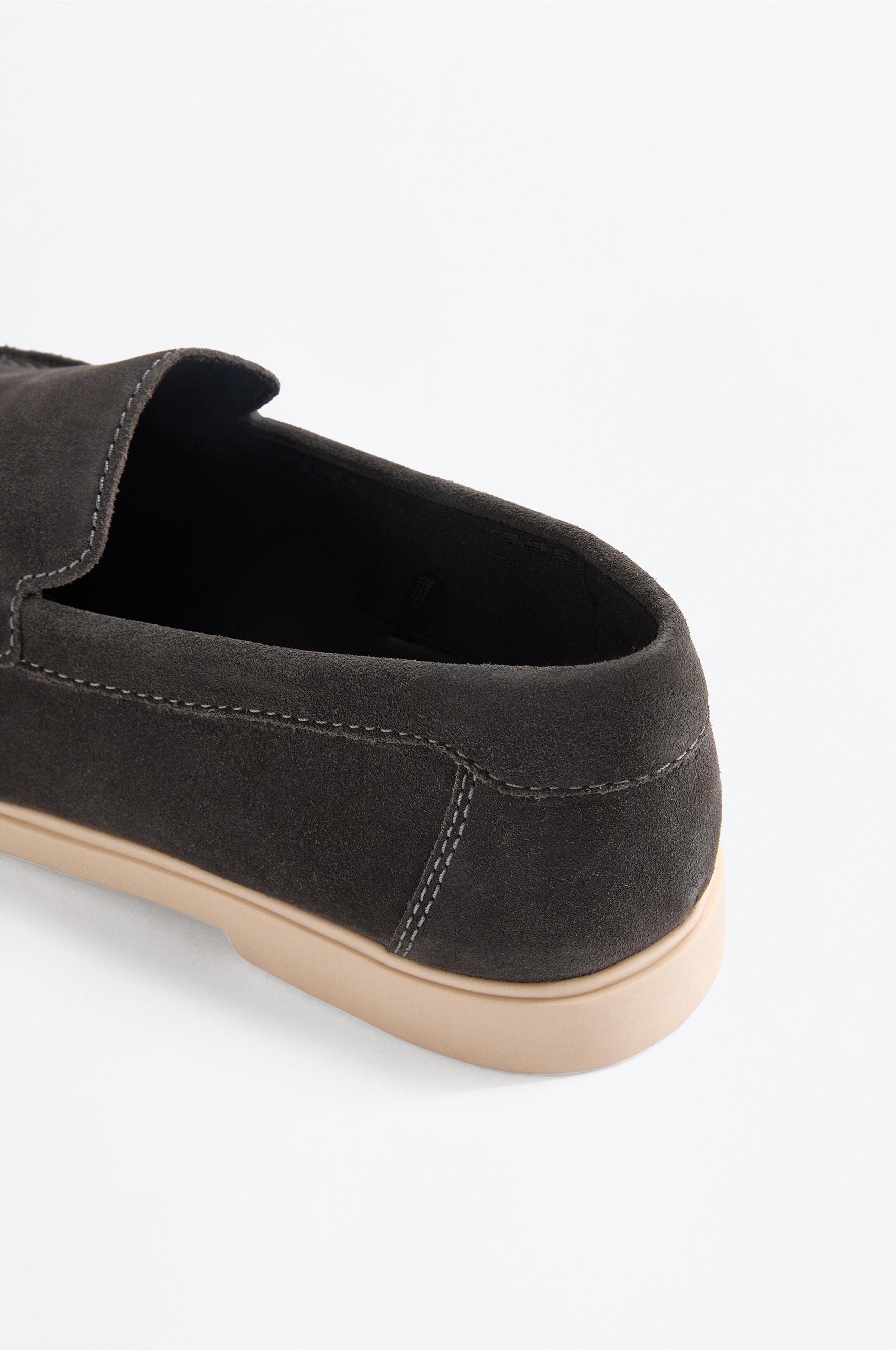 Casual leather loafers — GREY