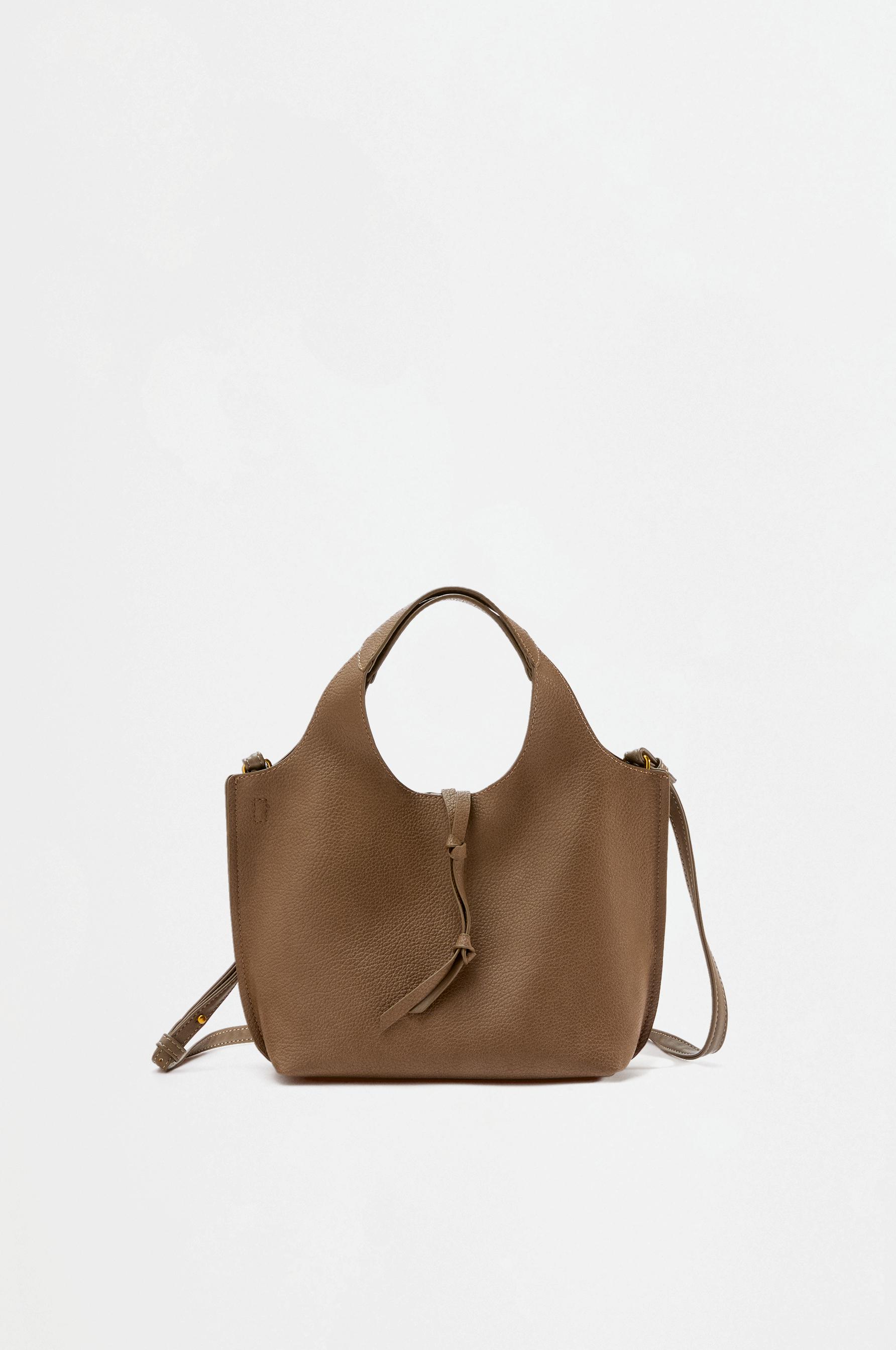 Mini shopper bag — BROWN