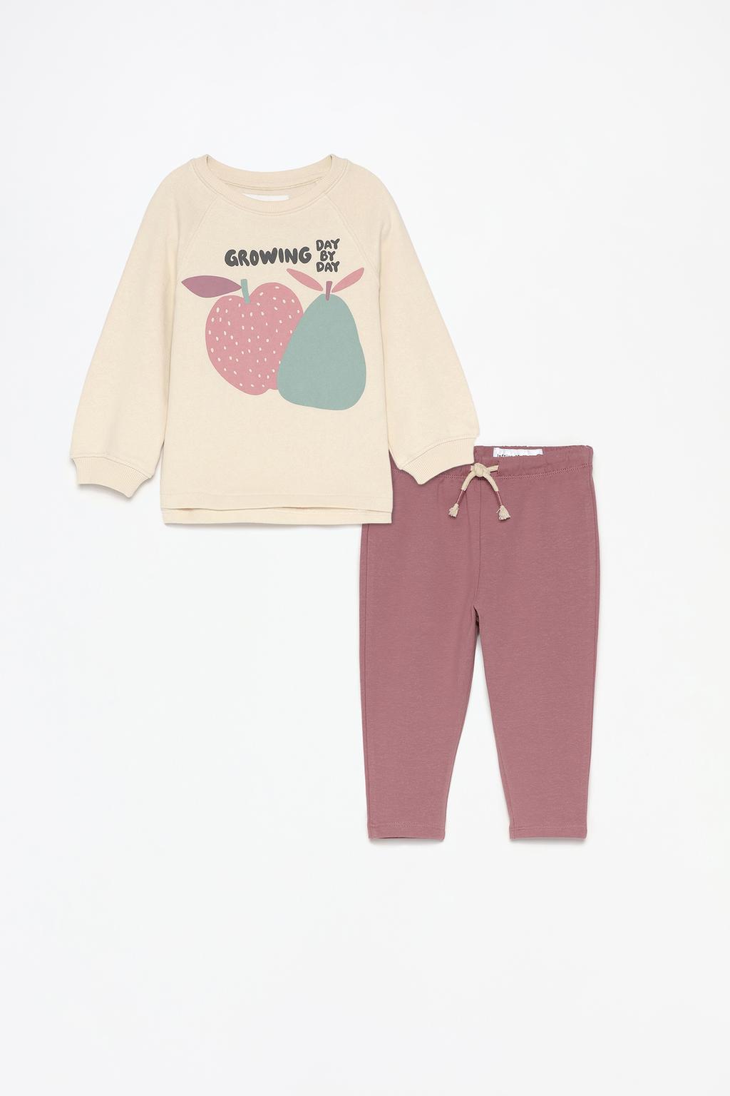 Plush sweatshirt and trousers co-ord