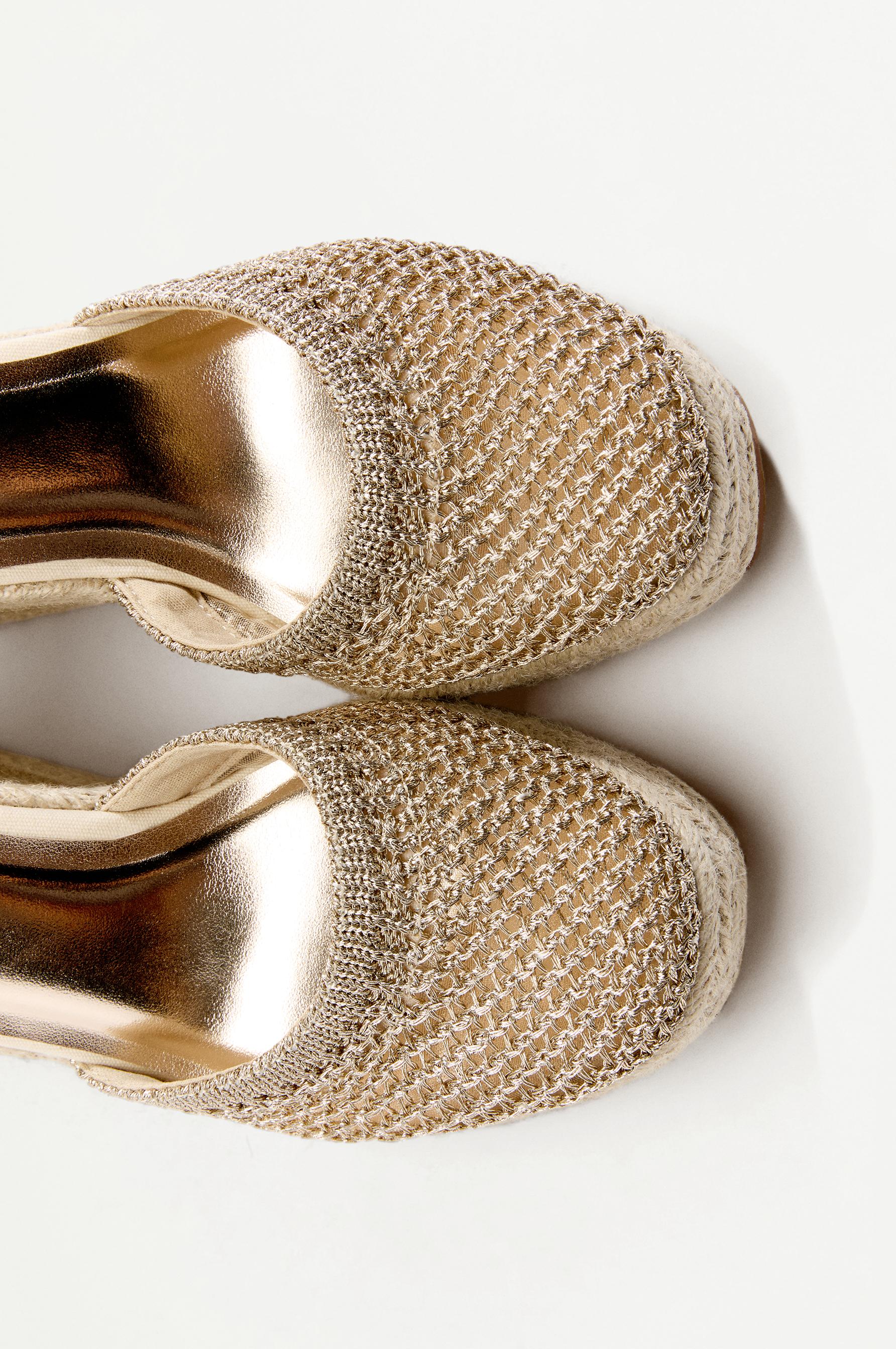 Jute wedge — GOLD