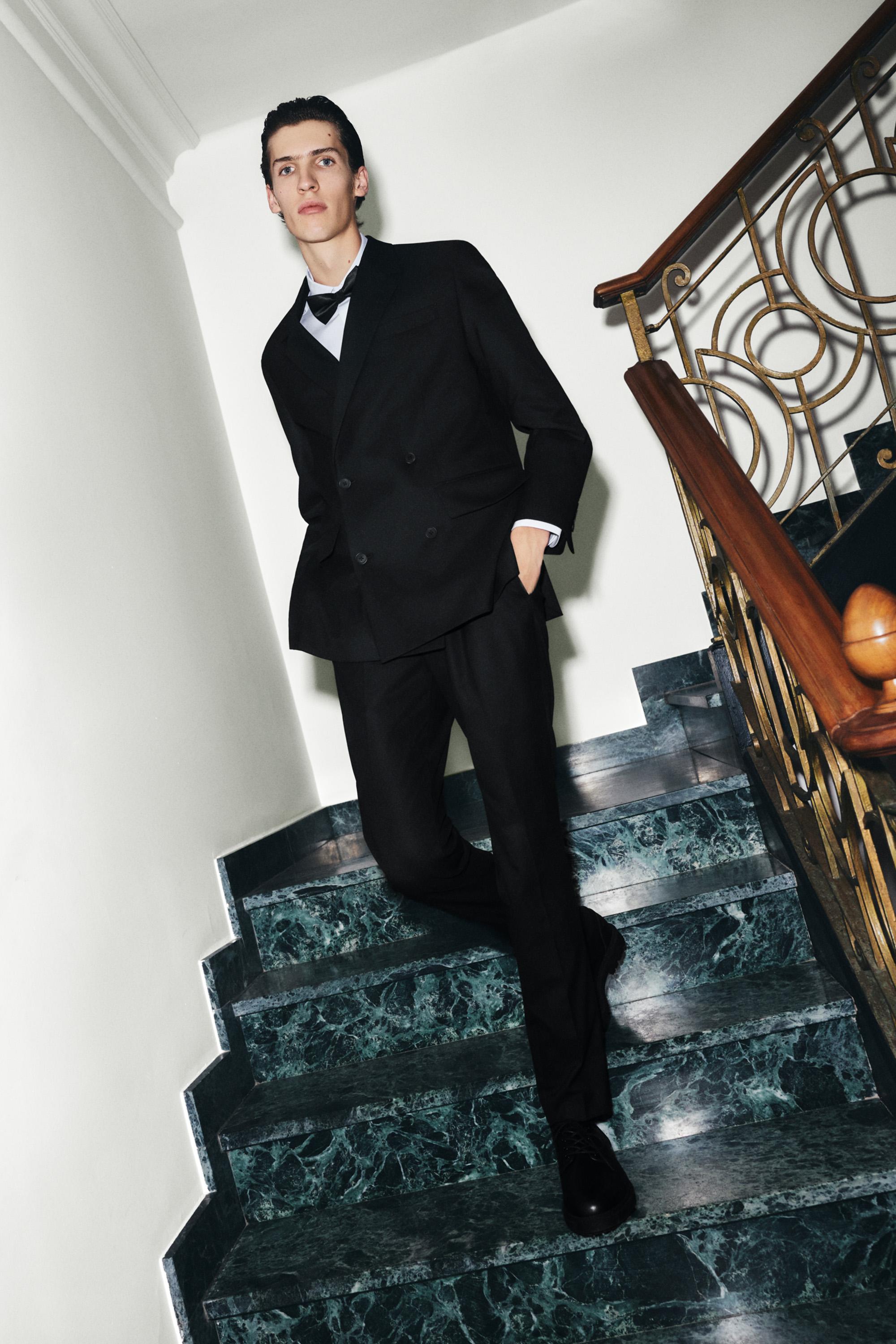 Slim fit suit trousers — BLACK