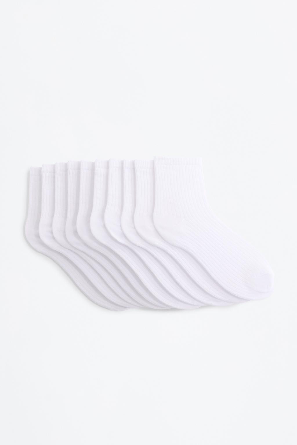 Pack 10 calcetíns curtos canalé