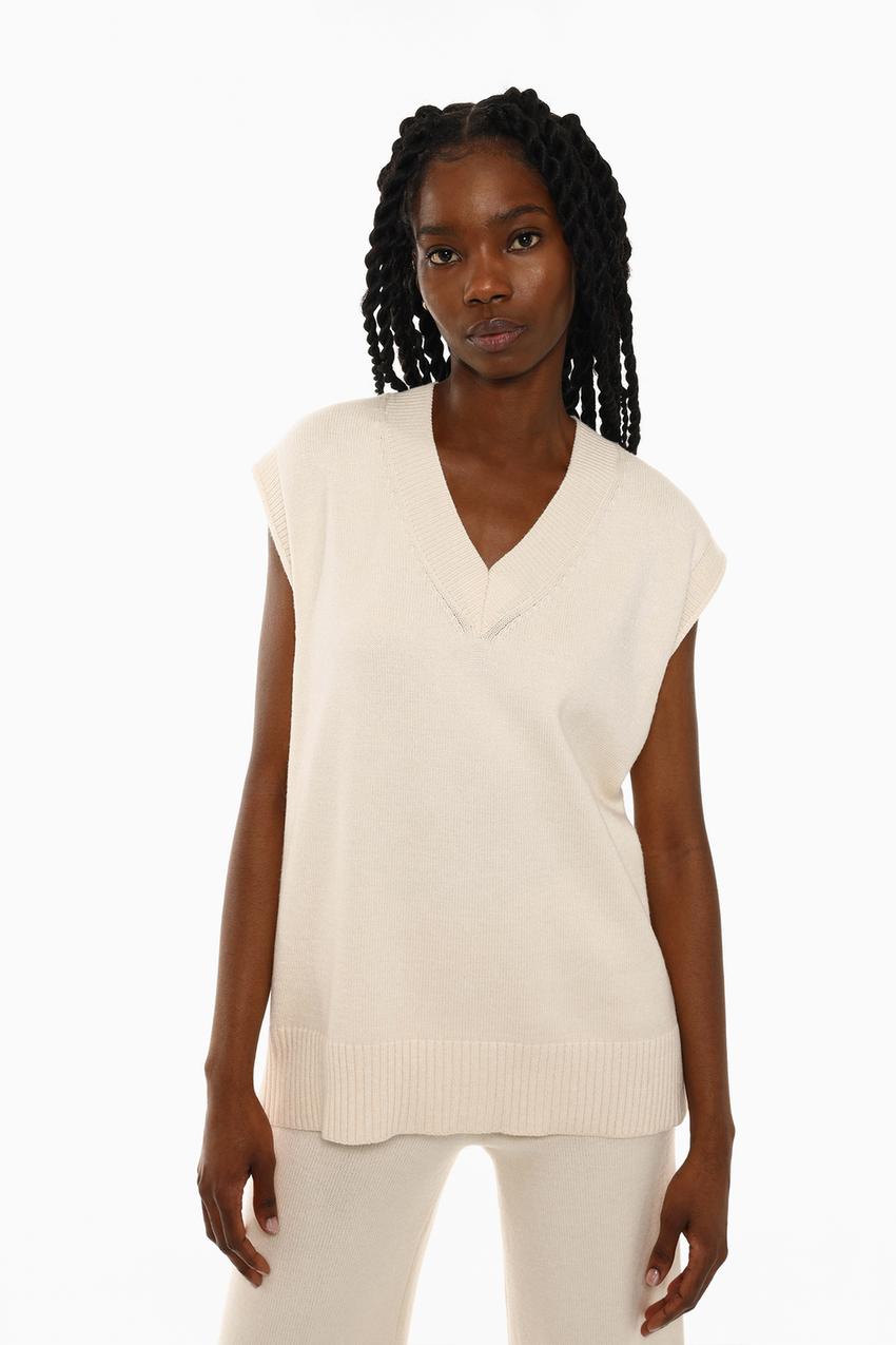 Chaleco oversize cuello pico Neceseres ACCESORIOS Mujer