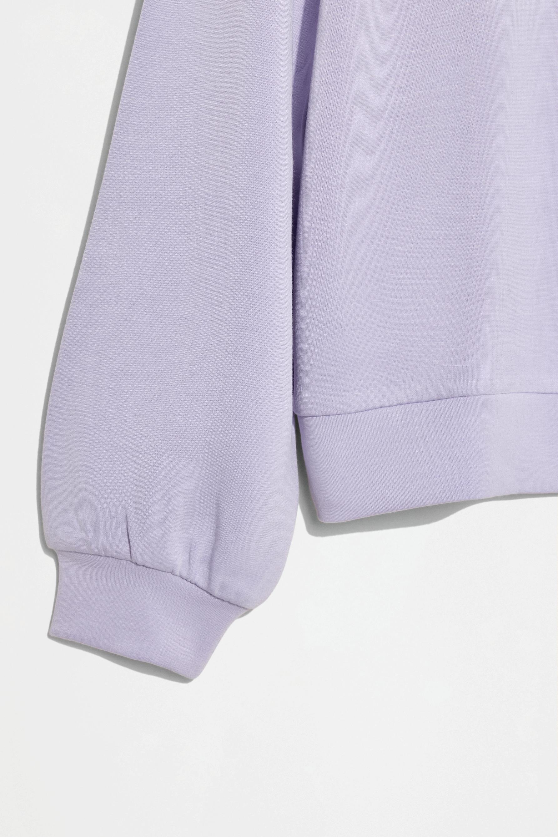 Viscose sweatshirt with buttons — DARK MULBERRY