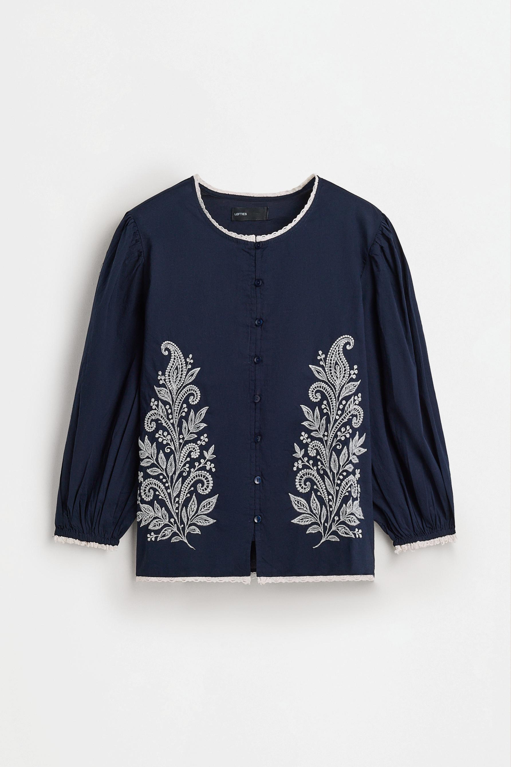 Embroidered shirt — NAVY
