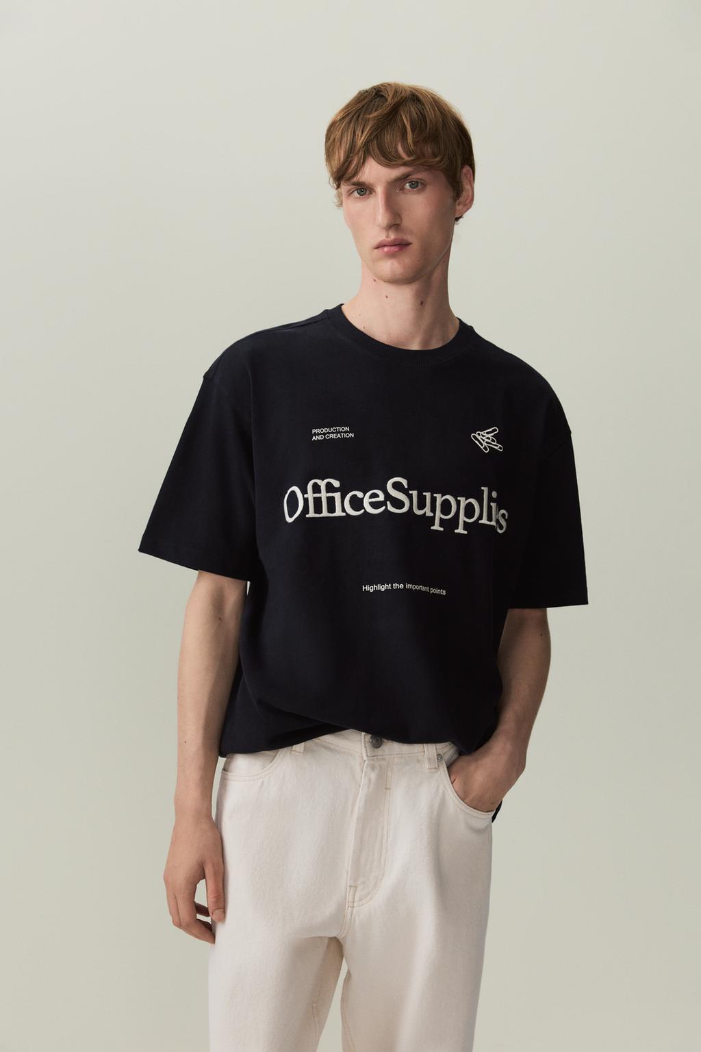 Tricou heavy broderie - imprimeu