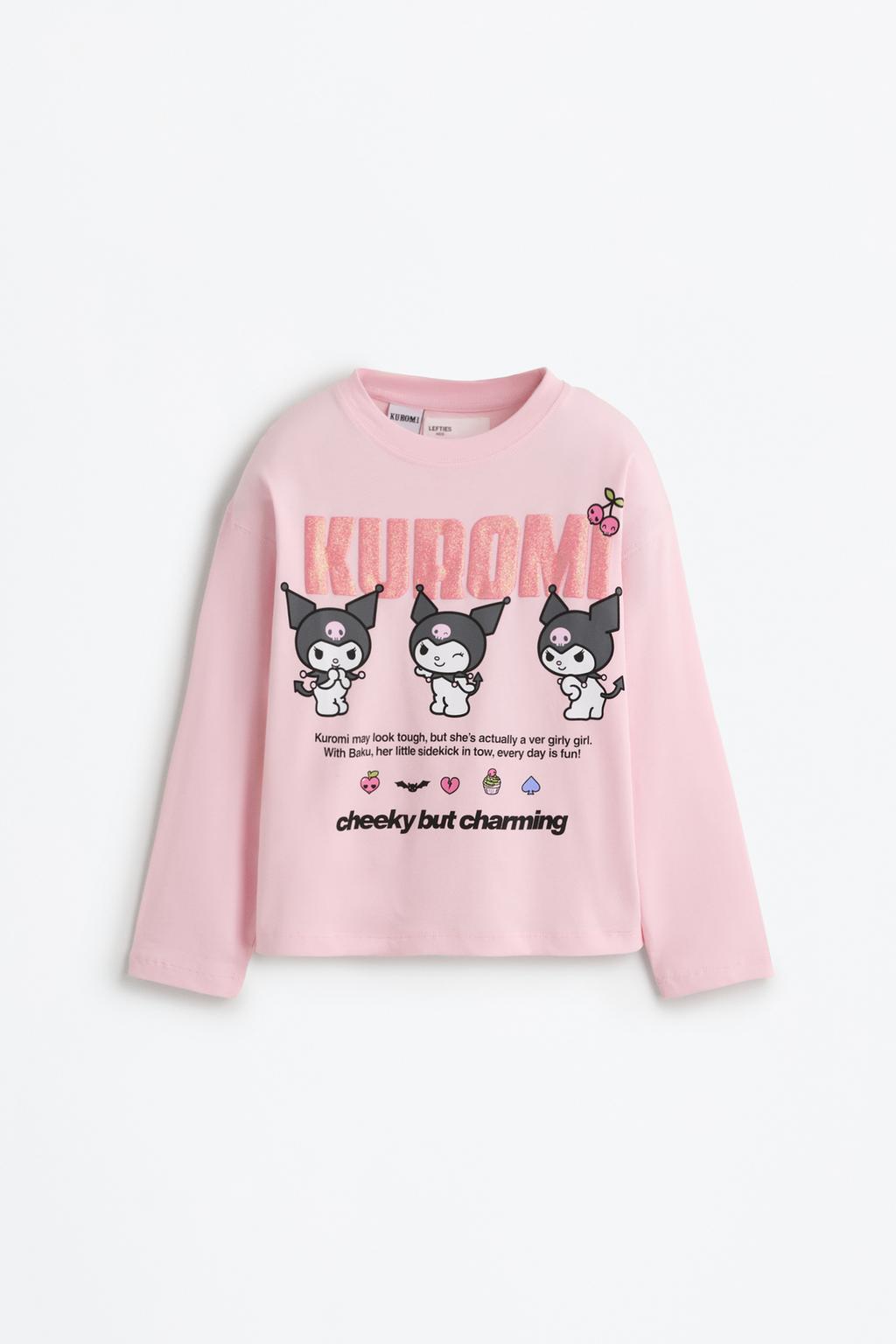 Kuromi Hello Kitty ©SANRIO glitter T-shirt