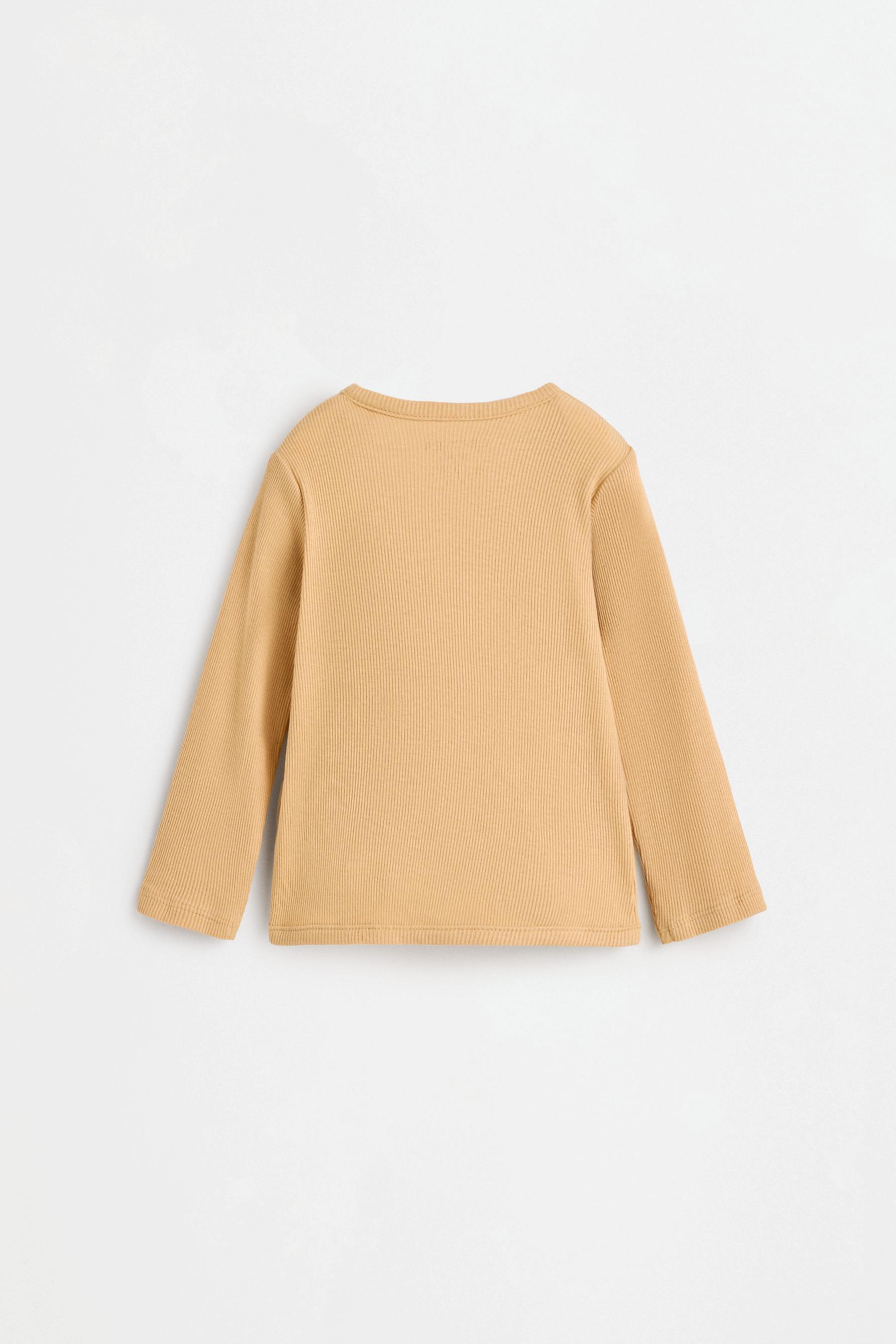 Ribbed T-shirt, footed leggings and hat co-ord — MUSTARD