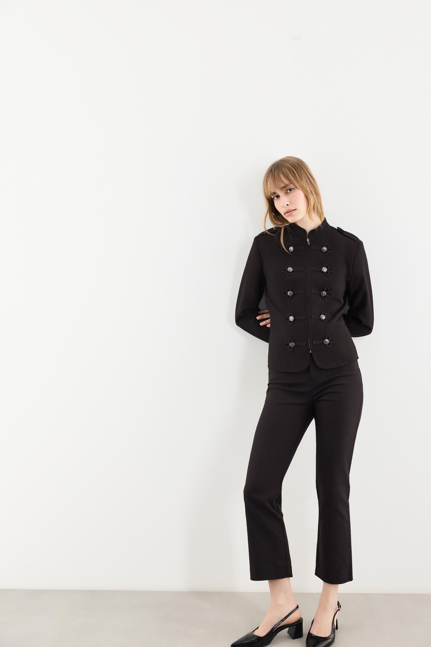 Bell bottom trousers — BLACK