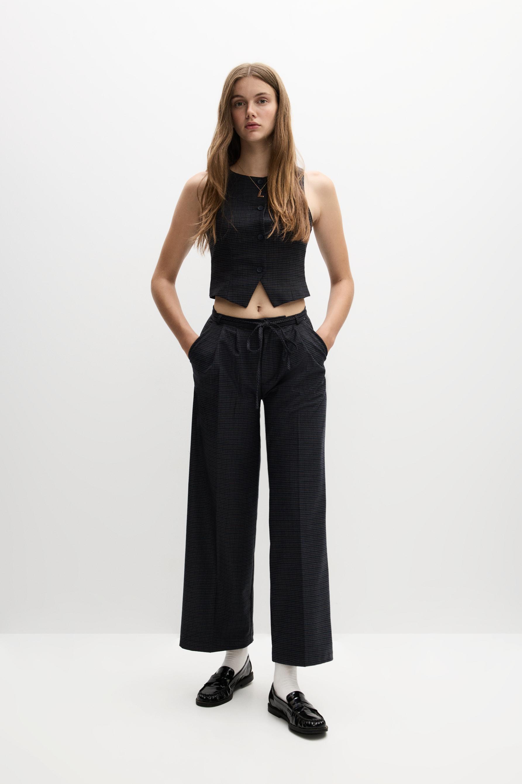 Pantalón vestir cuadros