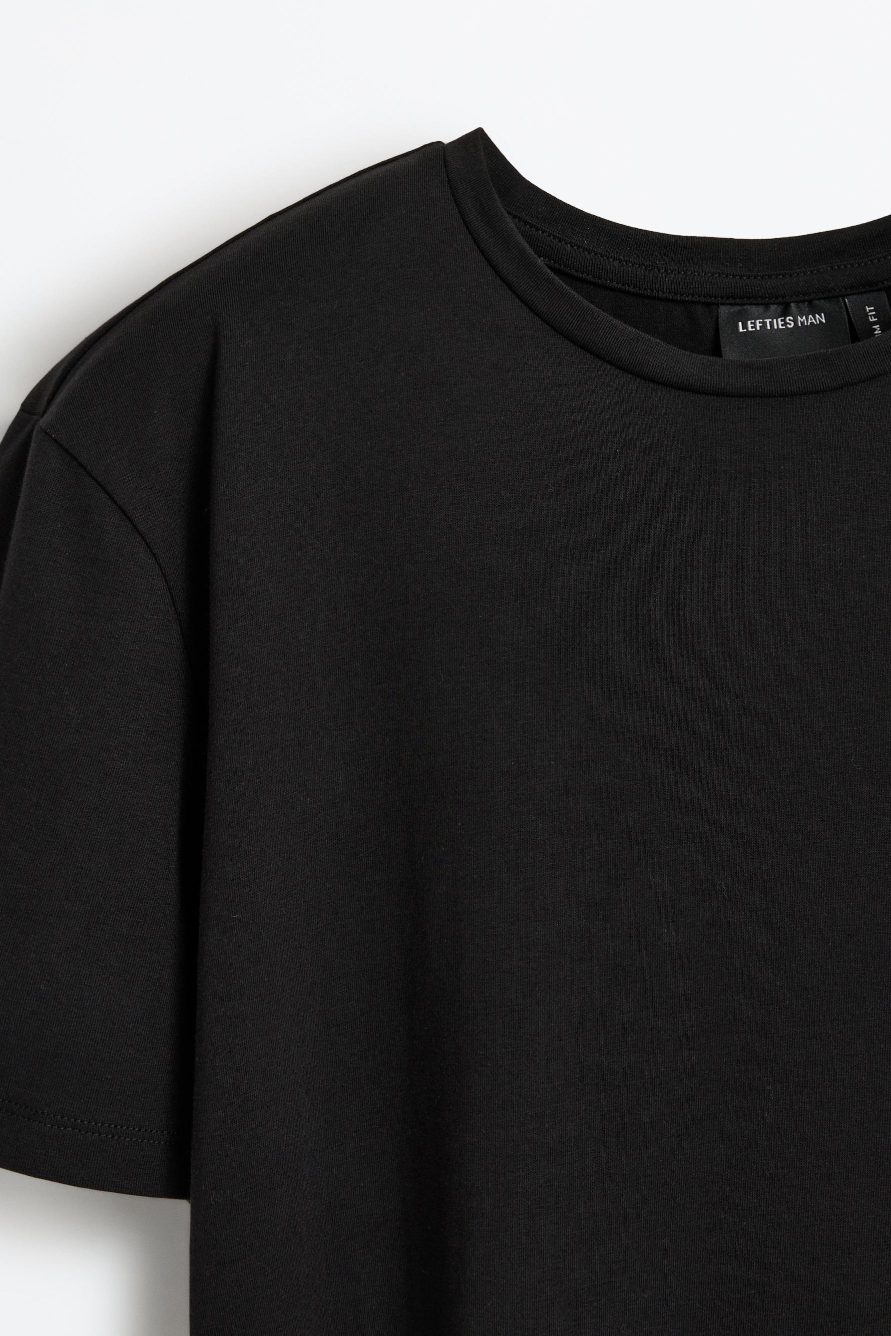Soft slim fit T-shirt — BLACK
