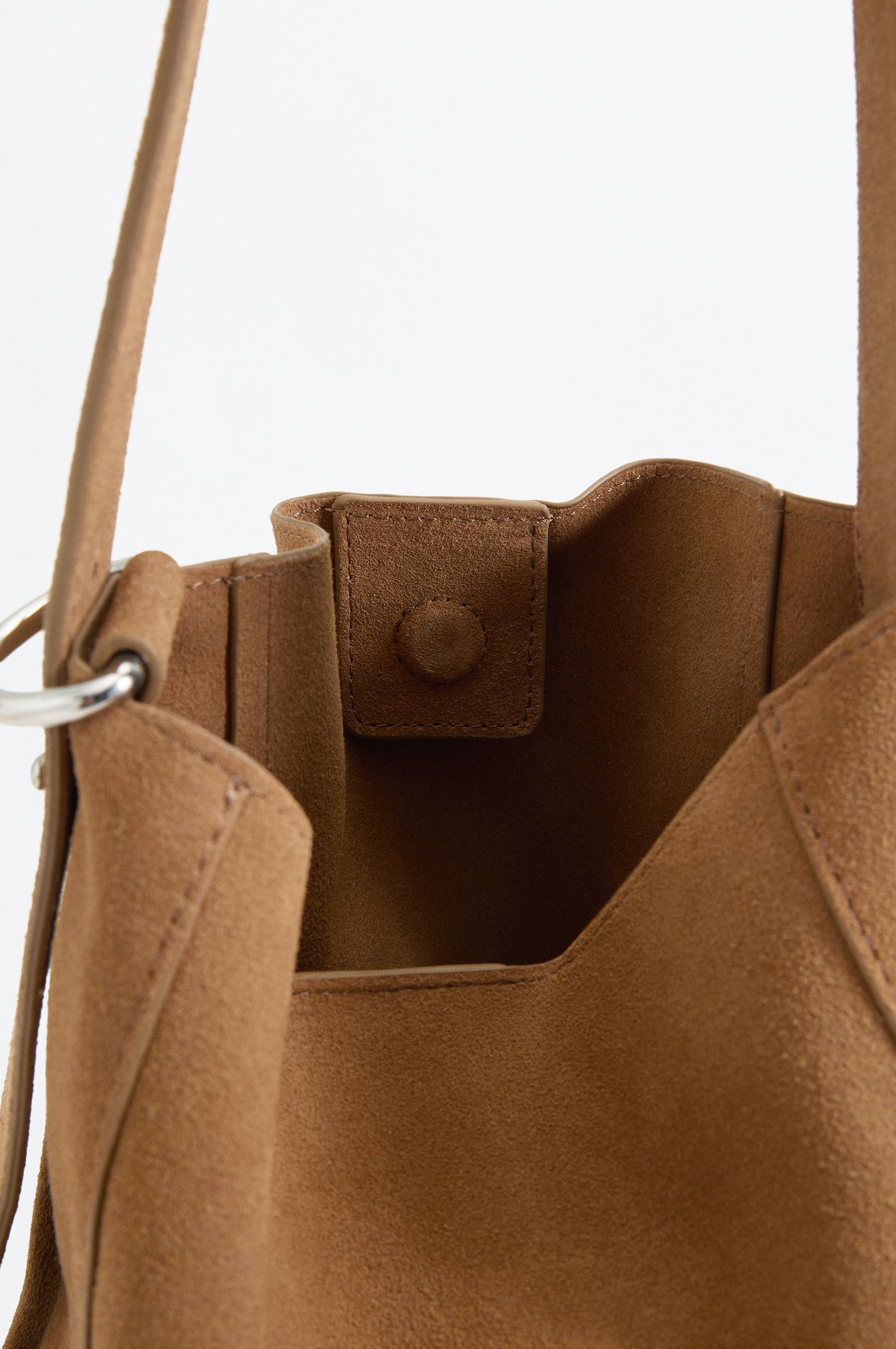 Leather bucket bag — CAMEL (alternate view)