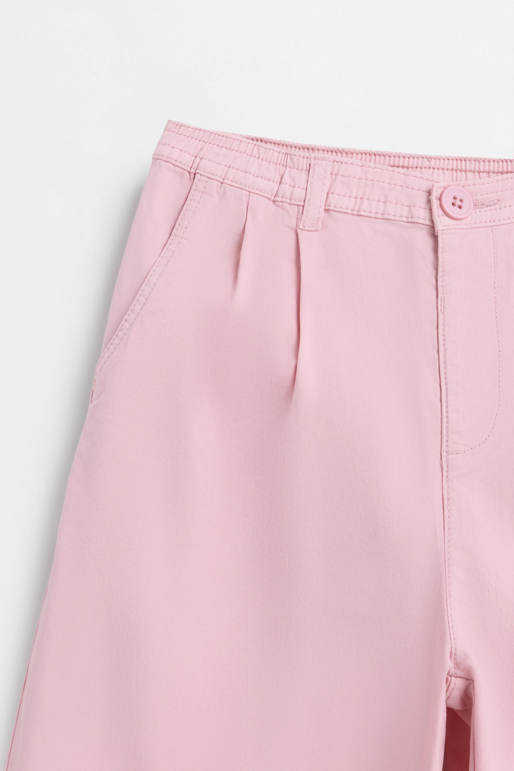 Balloon fit trousers with pleats — DUSTY PINK
