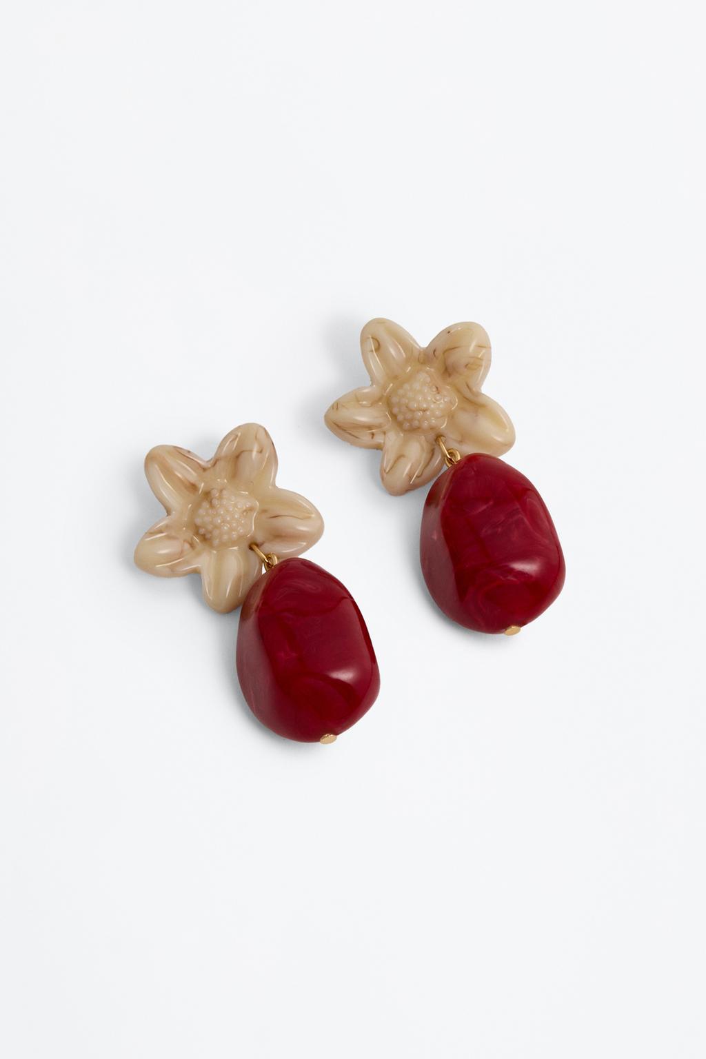Flower dangle earrings