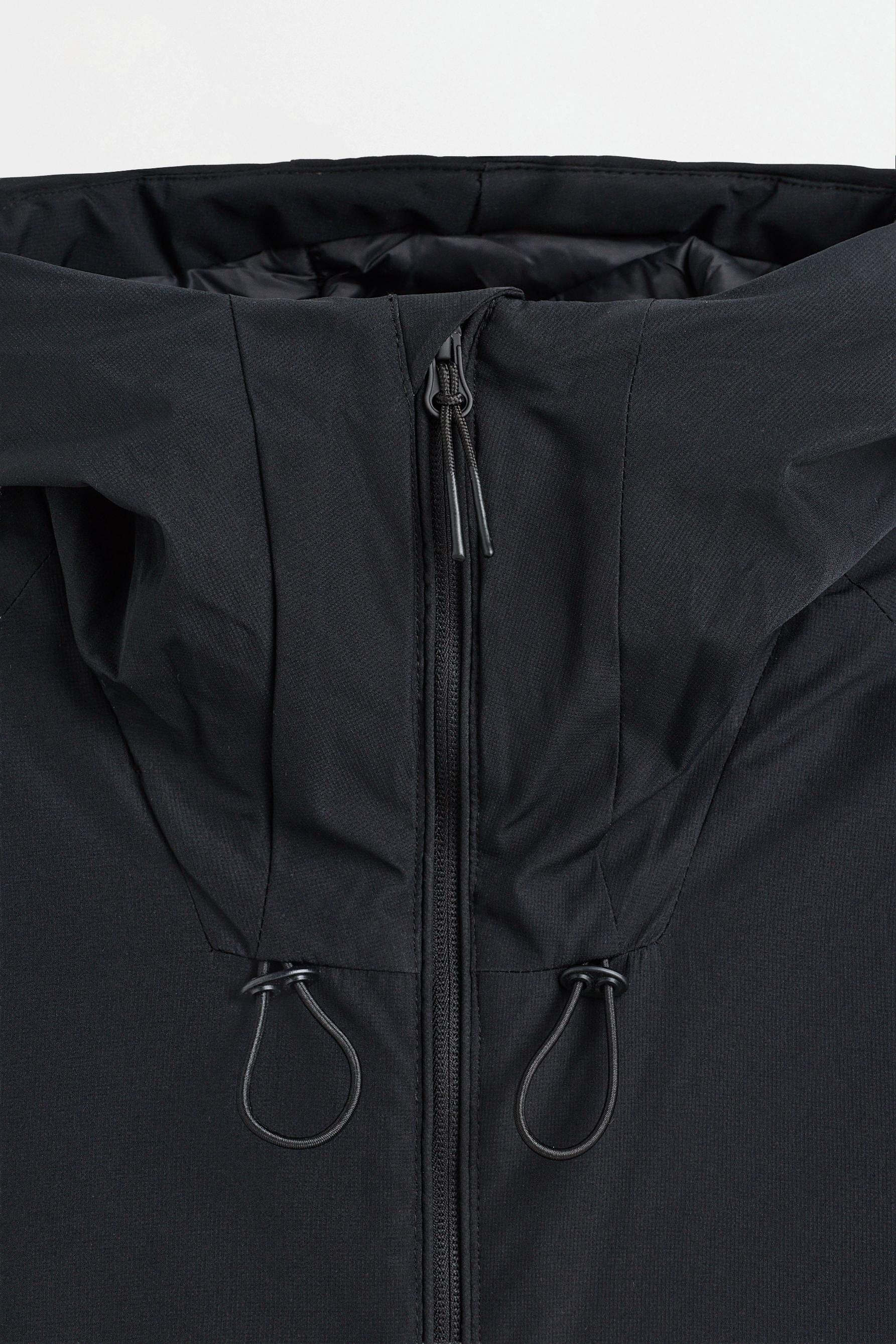Padded hooded jacket — BLACK
