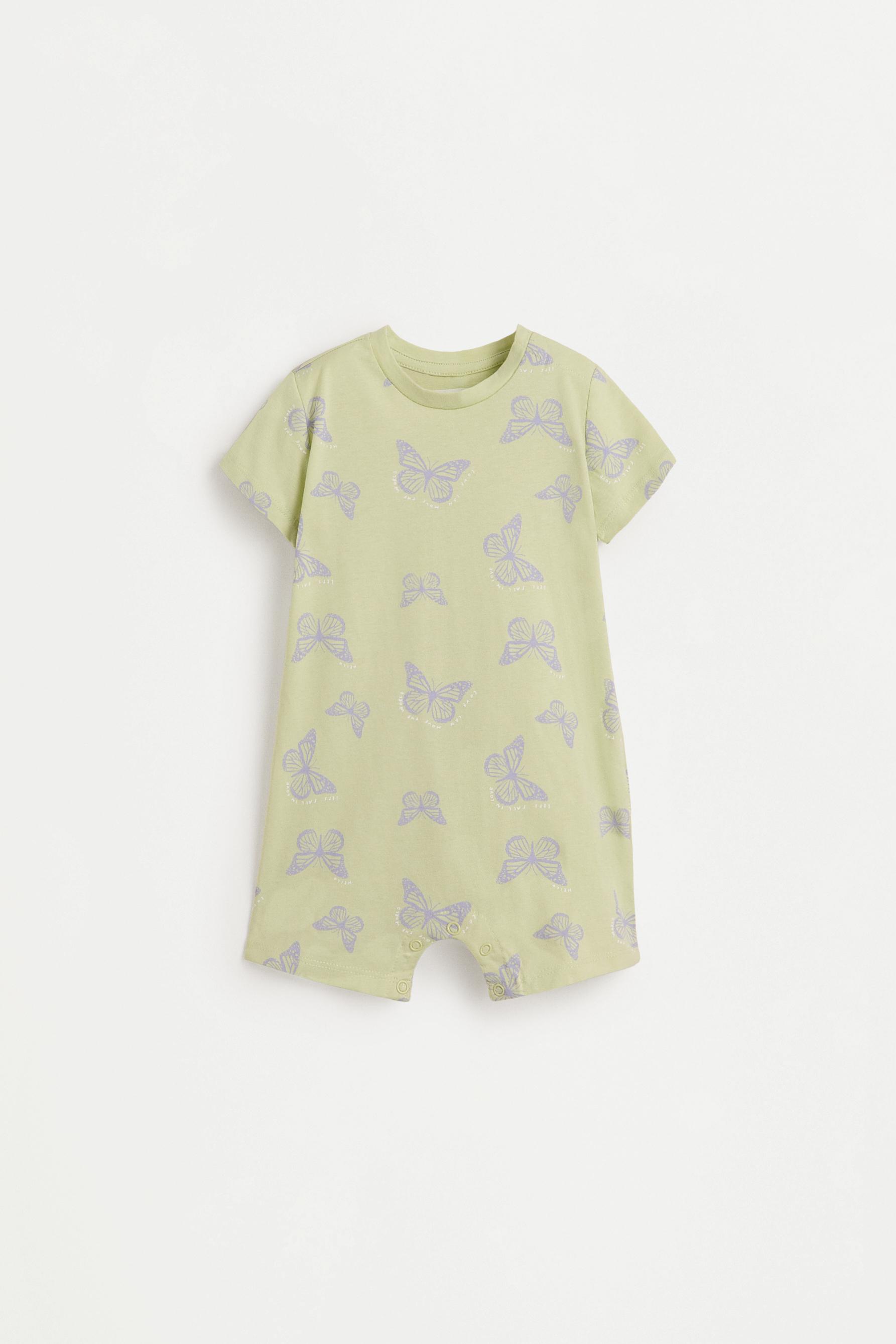 Short printed sleepsuit — PALE KHAKI