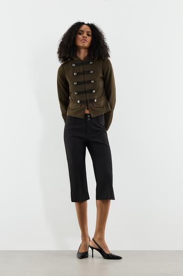 Fitted toggle jacket — PALE KHAKI 2
