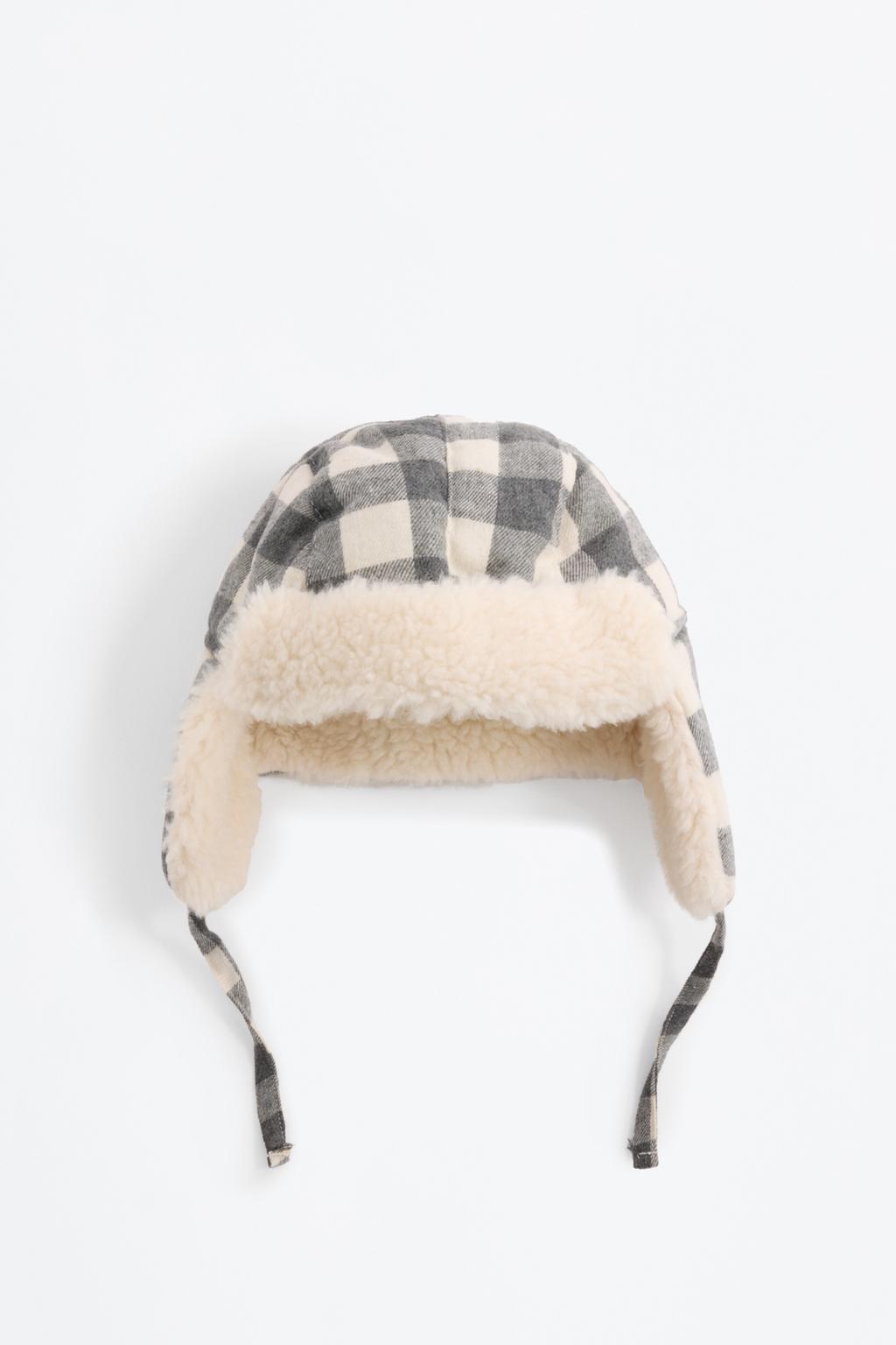 Long faux shearling hat