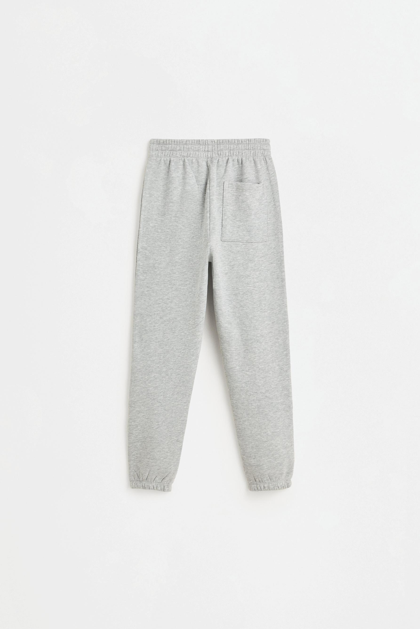Solid plush trousers — GREY MARL