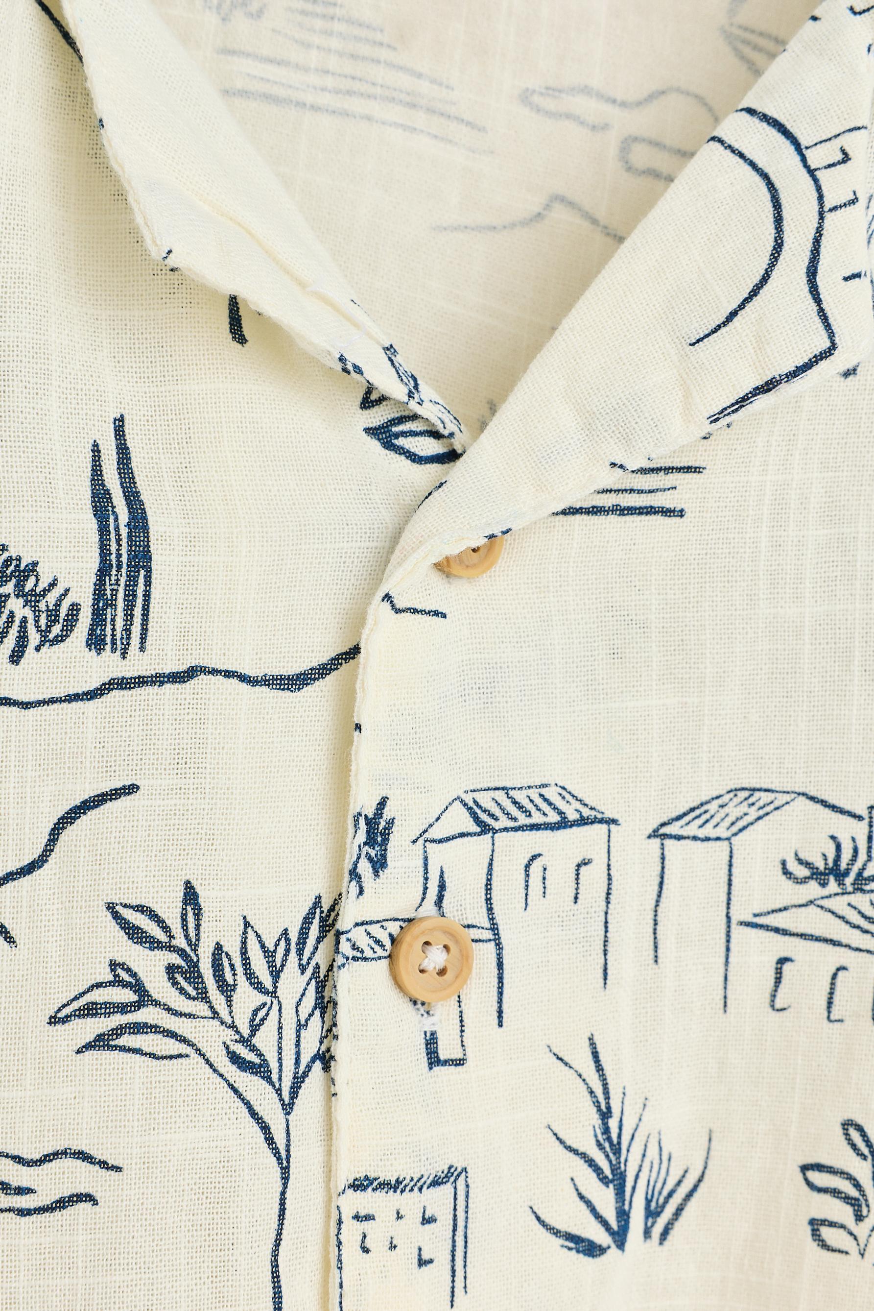 Printed rustic shirt — ECRU