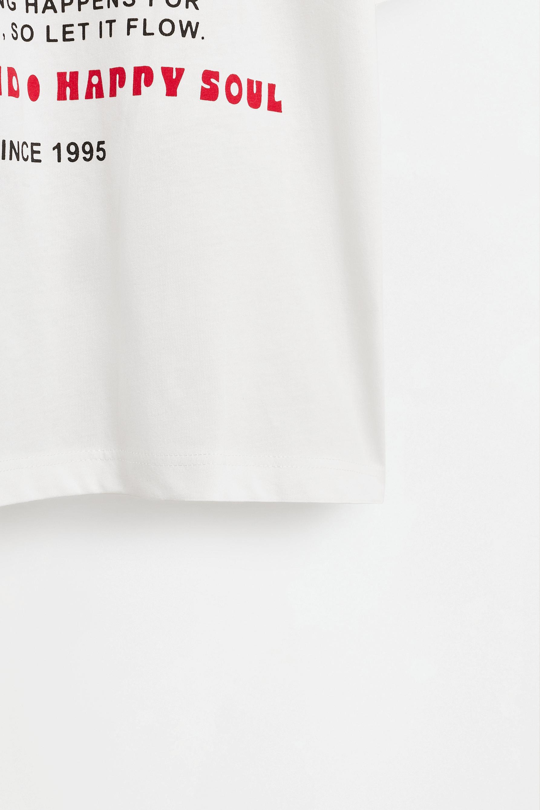 Printed T-shirt — WHITE/PALE