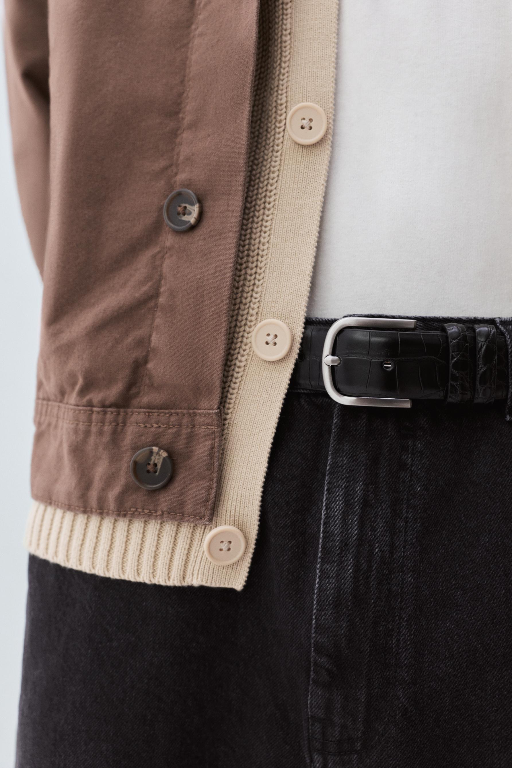 Cinturón efecto piel