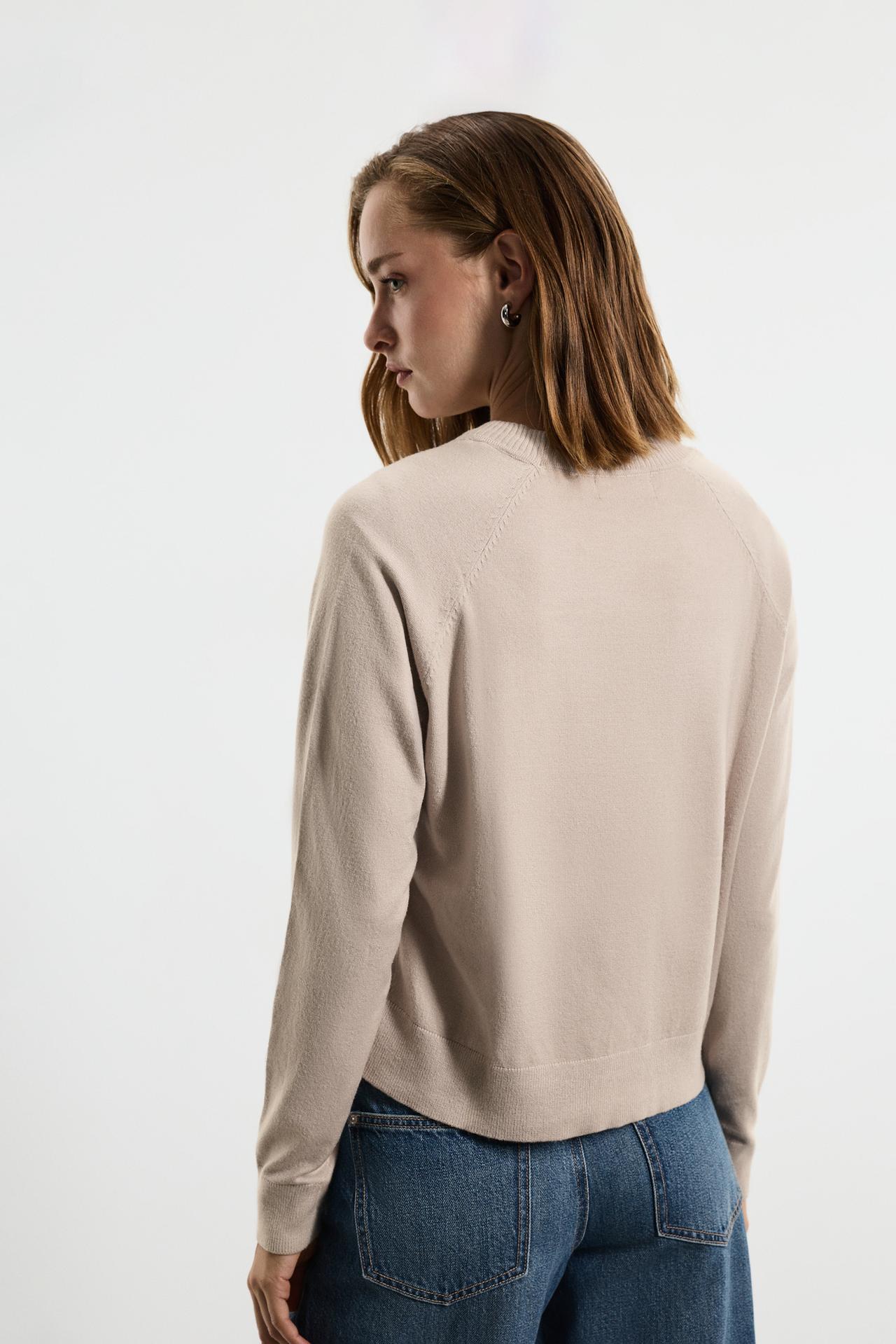 Round neck sweater — SAND MARL