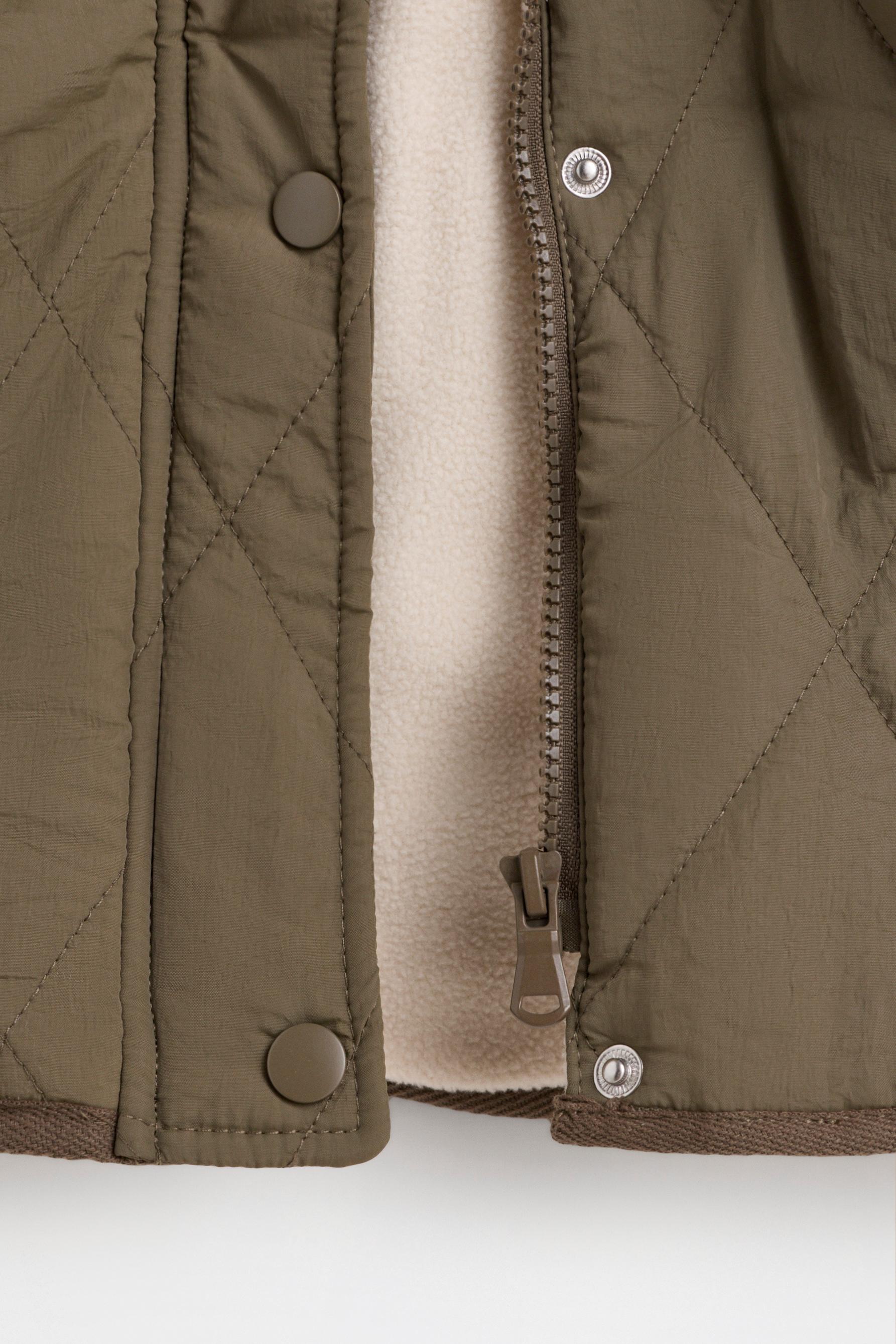 Lightweight quilted coat — DARK KHAKI