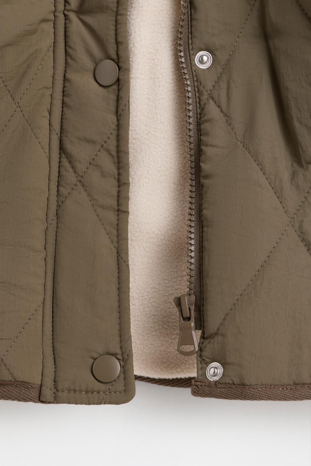 Lightweight quilted coat — DARK KHAKI