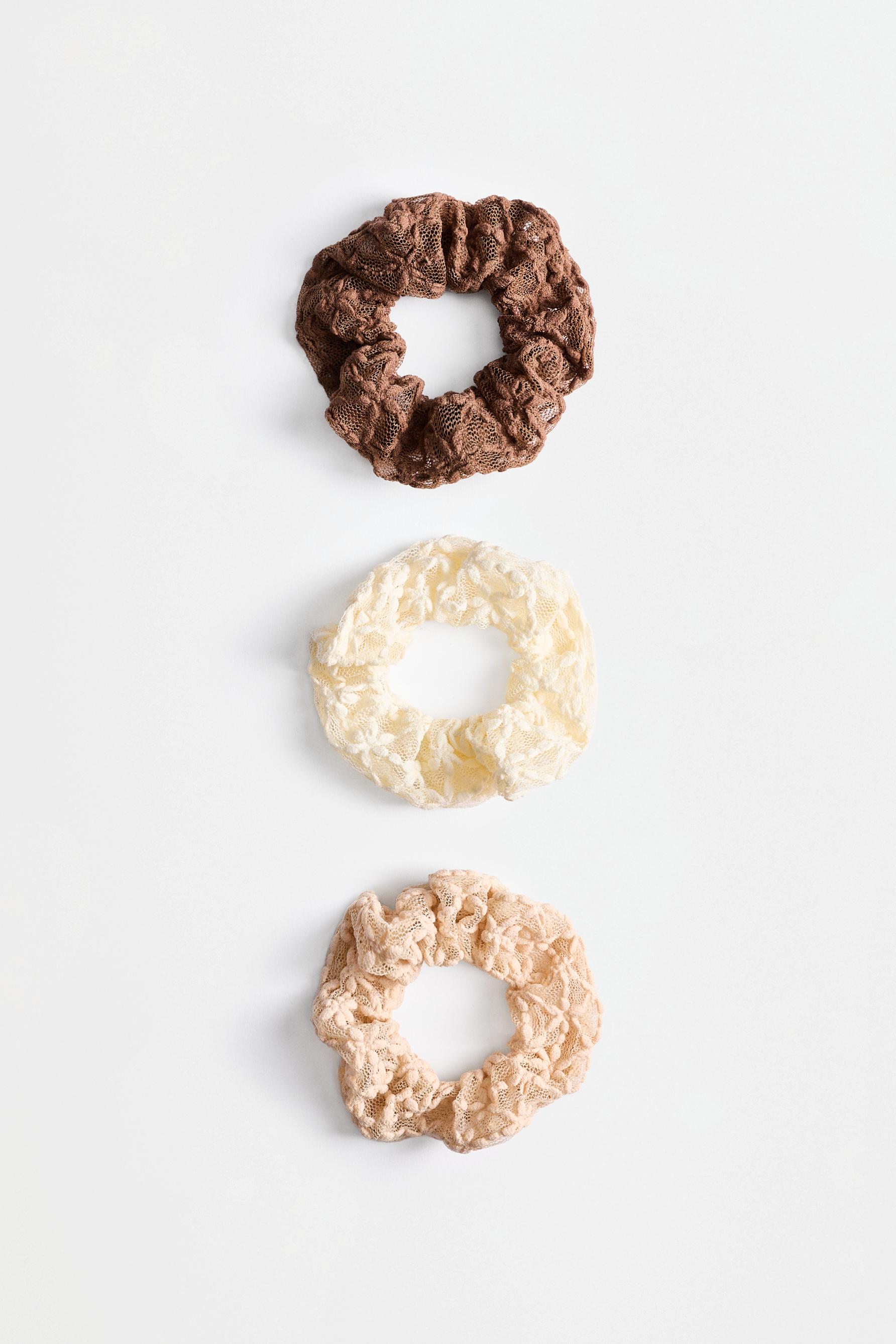 Medium Scrunchies (3-Pack) — BROWN