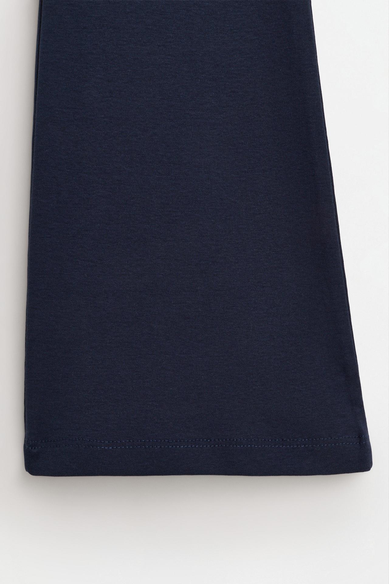 Bell bottom leggings with fold-over waist — NAVY