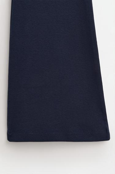 Bell bottom leggings with fold-over waist — NAVY 4