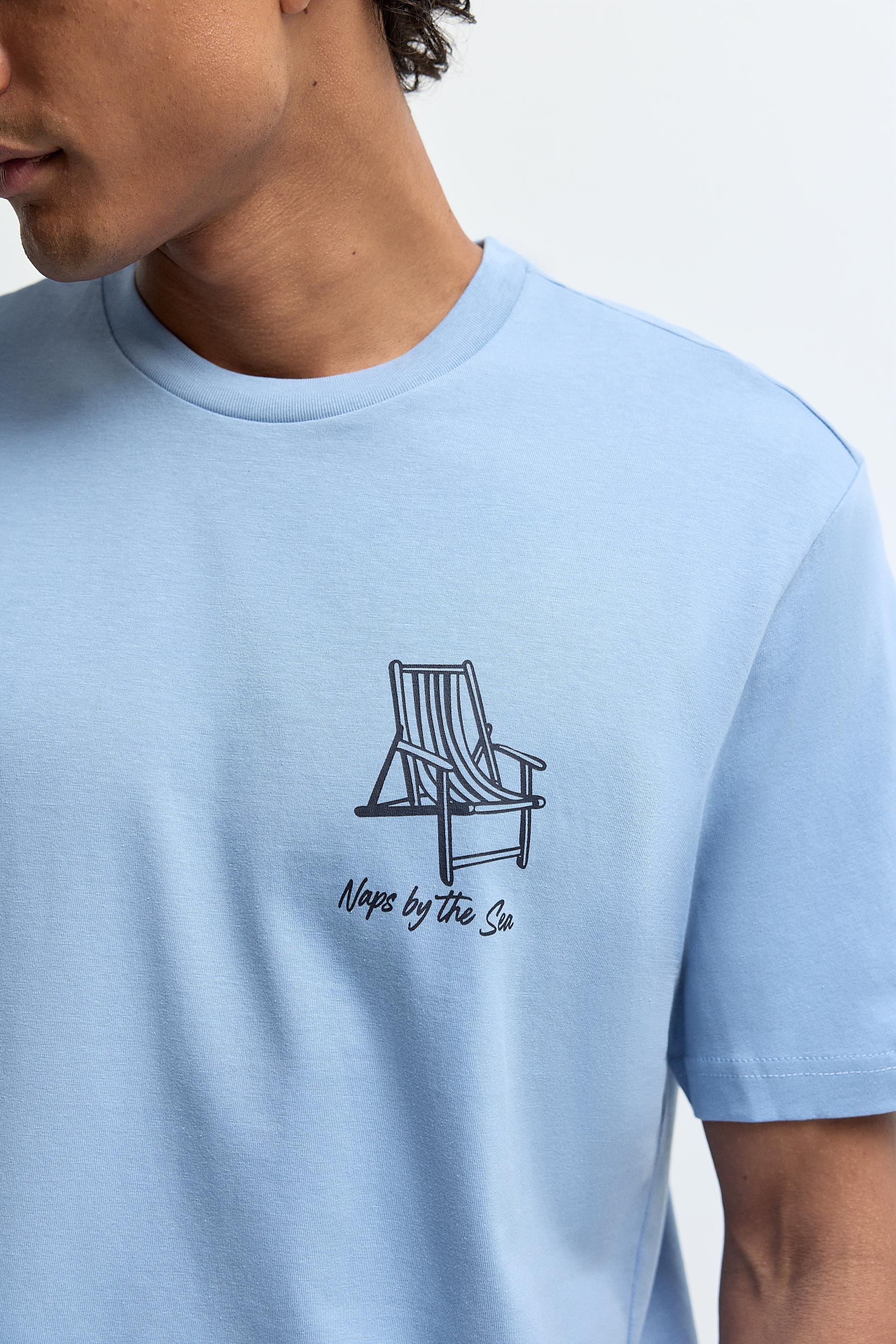 Short printed pyjamas — MEDIUM BLUE