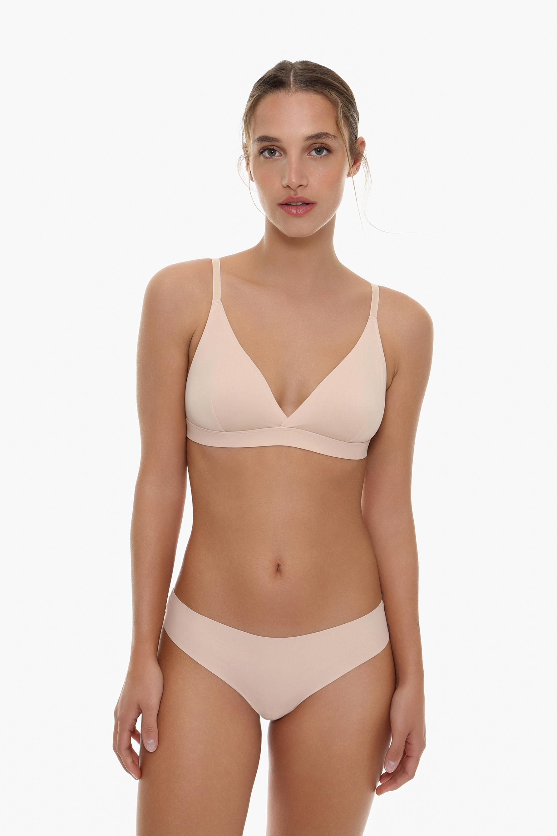 Pack of 3 classic microfibre briefs — BEIGE